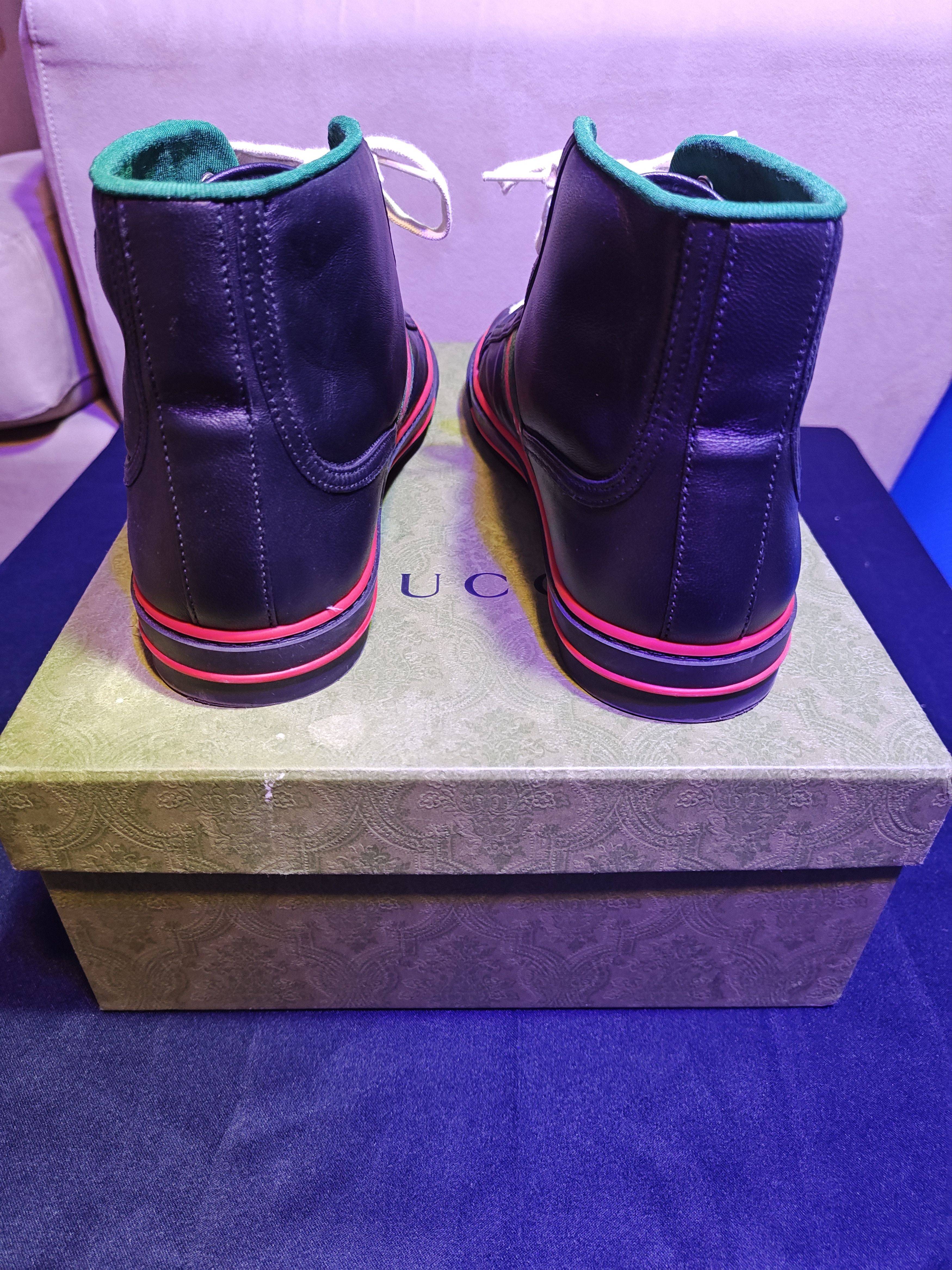 Gucci Gucci 1977 high top sneakers black Size US 11 / EU 44 - 2 Thumbnail