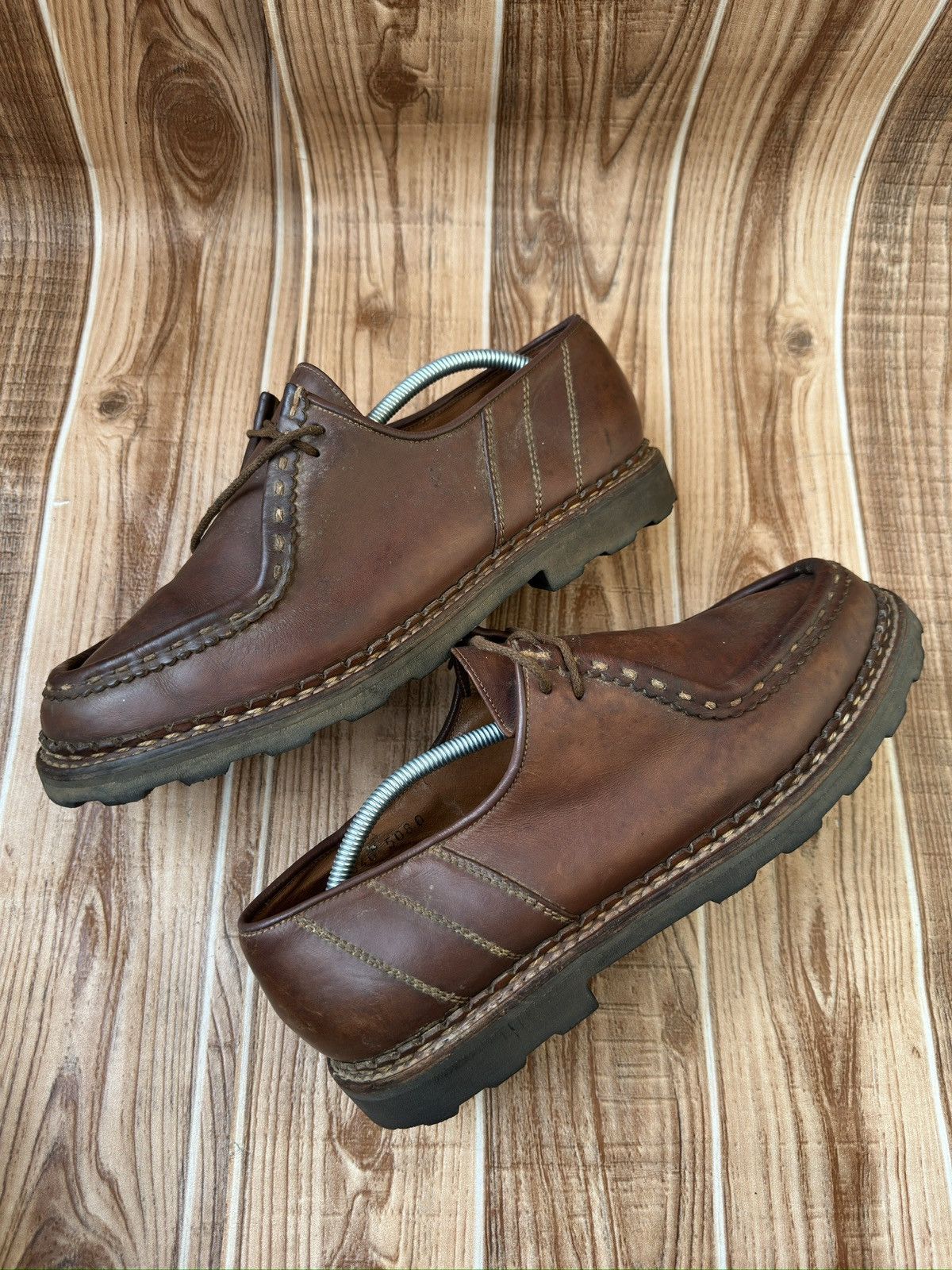 Paraboot Paraboot Michael Marche Vintage Ebony Moc Leather Derbies Size US 14 / EU 47 - 15 Thumbnail
