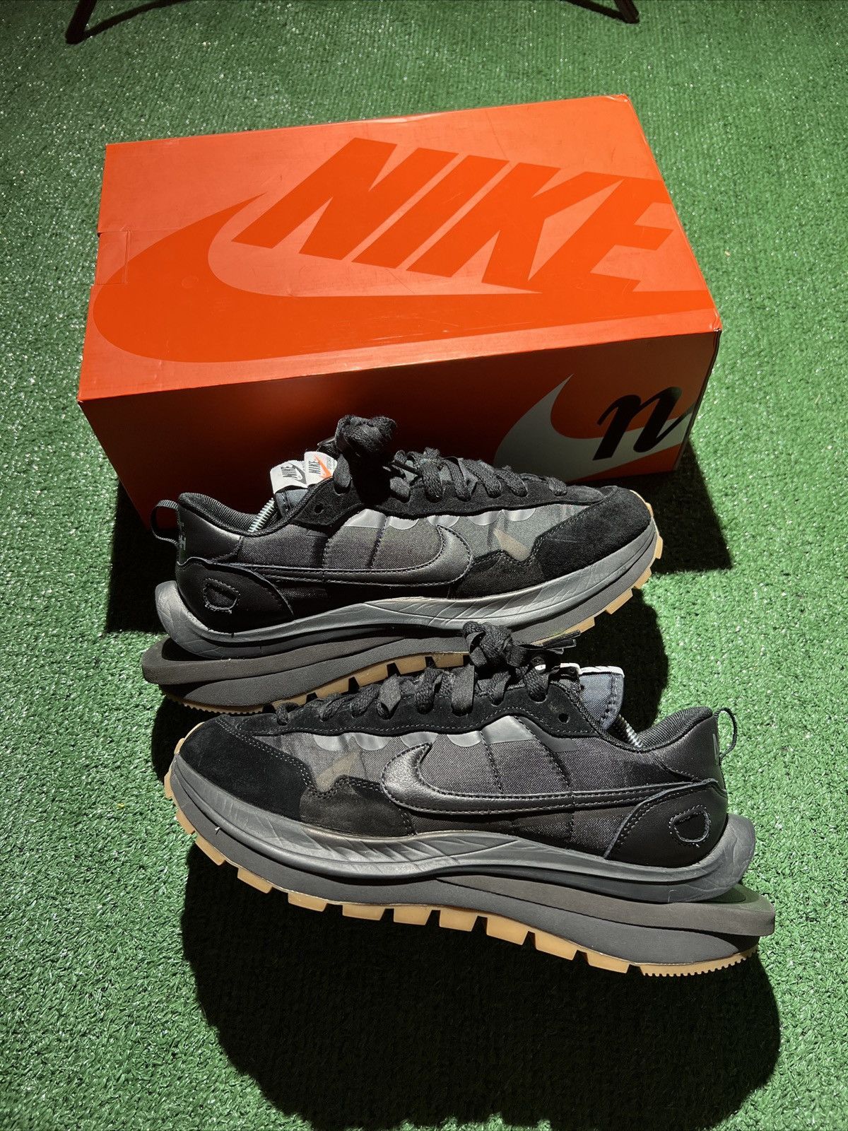 Nike Sacai Nike Vaporwaffle sacai Black Gum Size Grailed