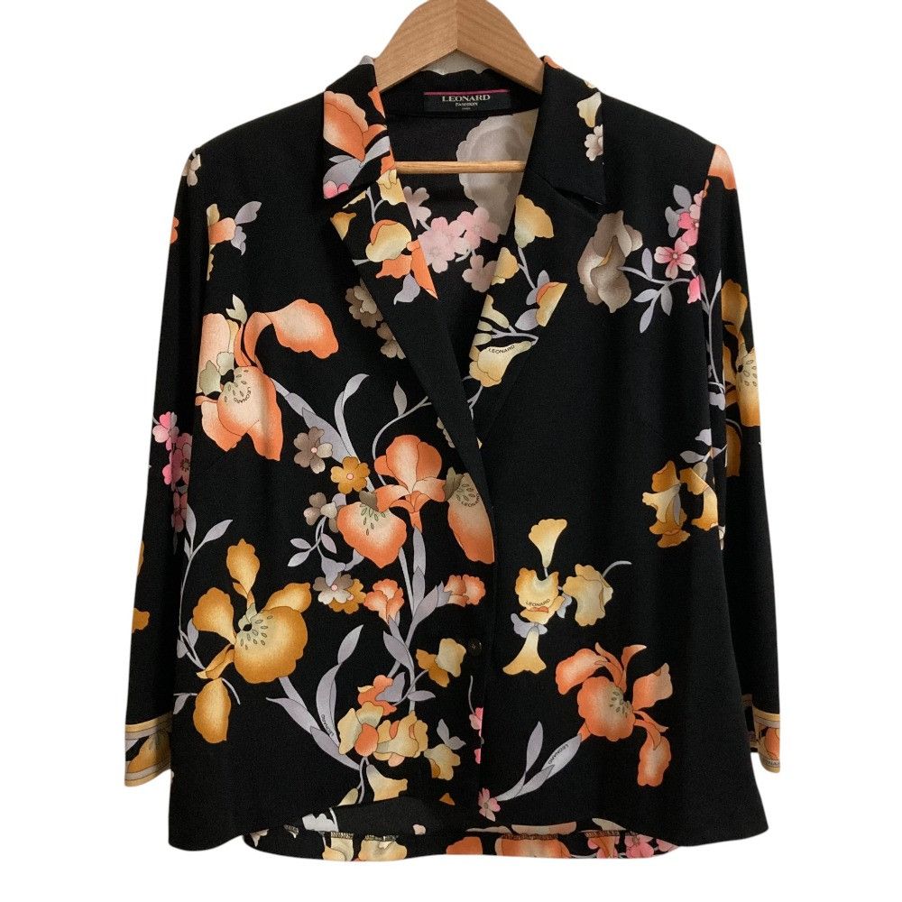Other Leonard Leonard Fashion Flower Print Jacket Textile Outerwear DUTY FREE for USA Size ONE SIZE - 1 Thumbnail