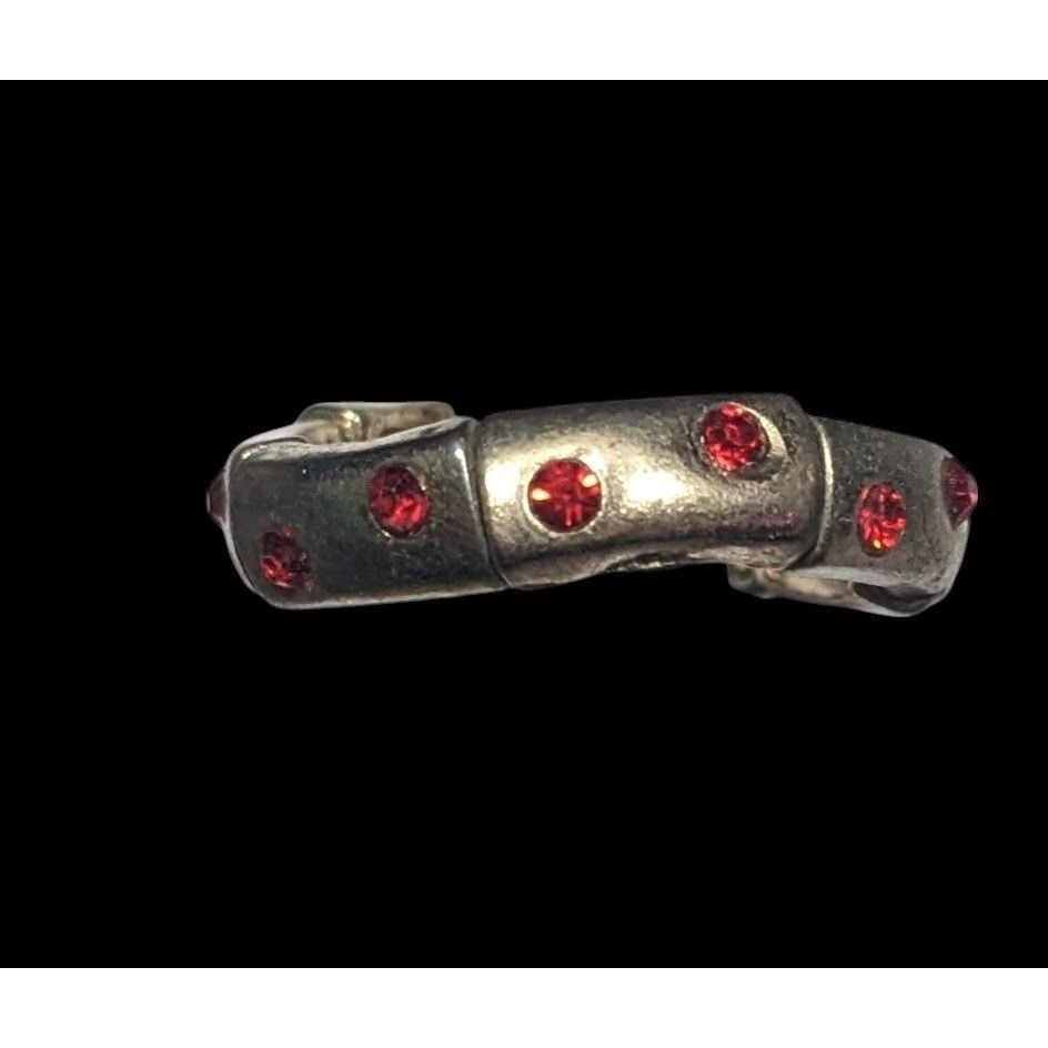 Other Red Rhinestone Gold Tone Funky Stretch Ring Size 6 1/4 Size ONE SIZE - 4 Thumbnail