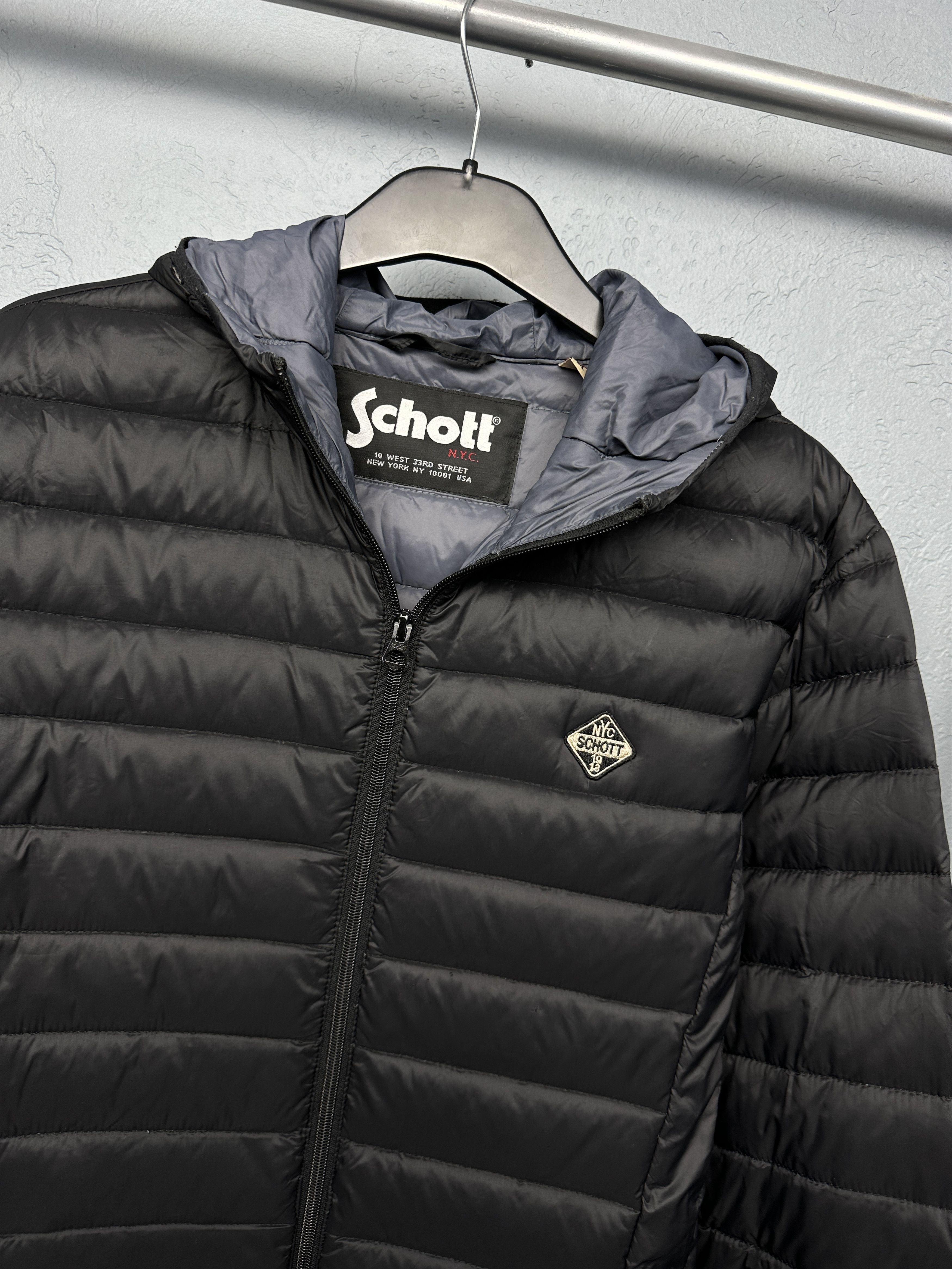 Schott Schott Nyc Mens Nylon Puffer Duck Down Jacket Size US M / EU 48-50 / 2 - 2 Thumbnail