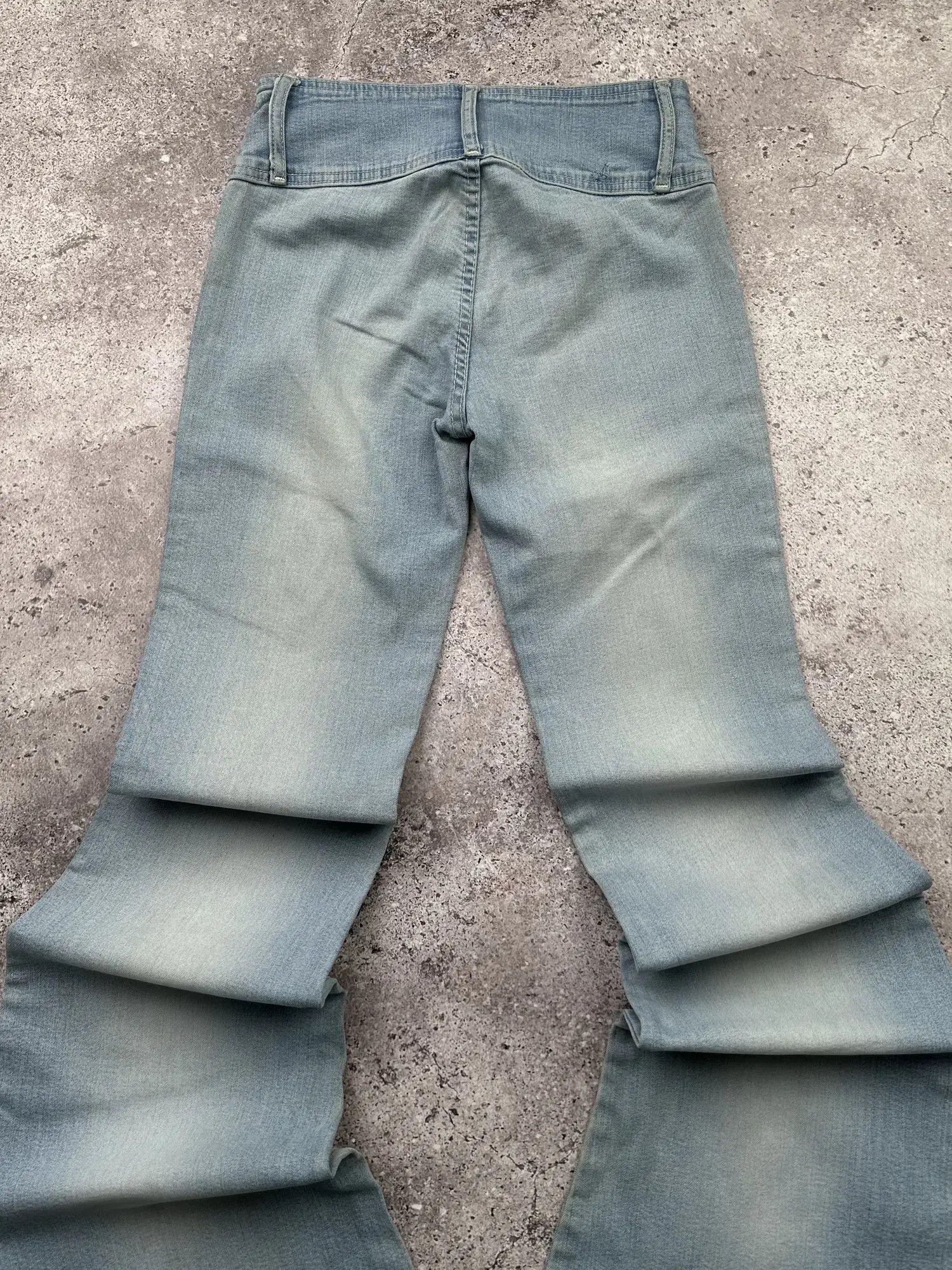 Japanese Brand Vintage Super Flare Jeans C112(V169) Size 24" / US 00 / IT 34 - 7 Thumbnail