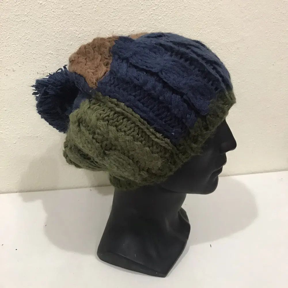 Japanese Brand Japanese Brand Patchwork Design Beanie Hat Size ONE SIZE - 2 Thumbnail