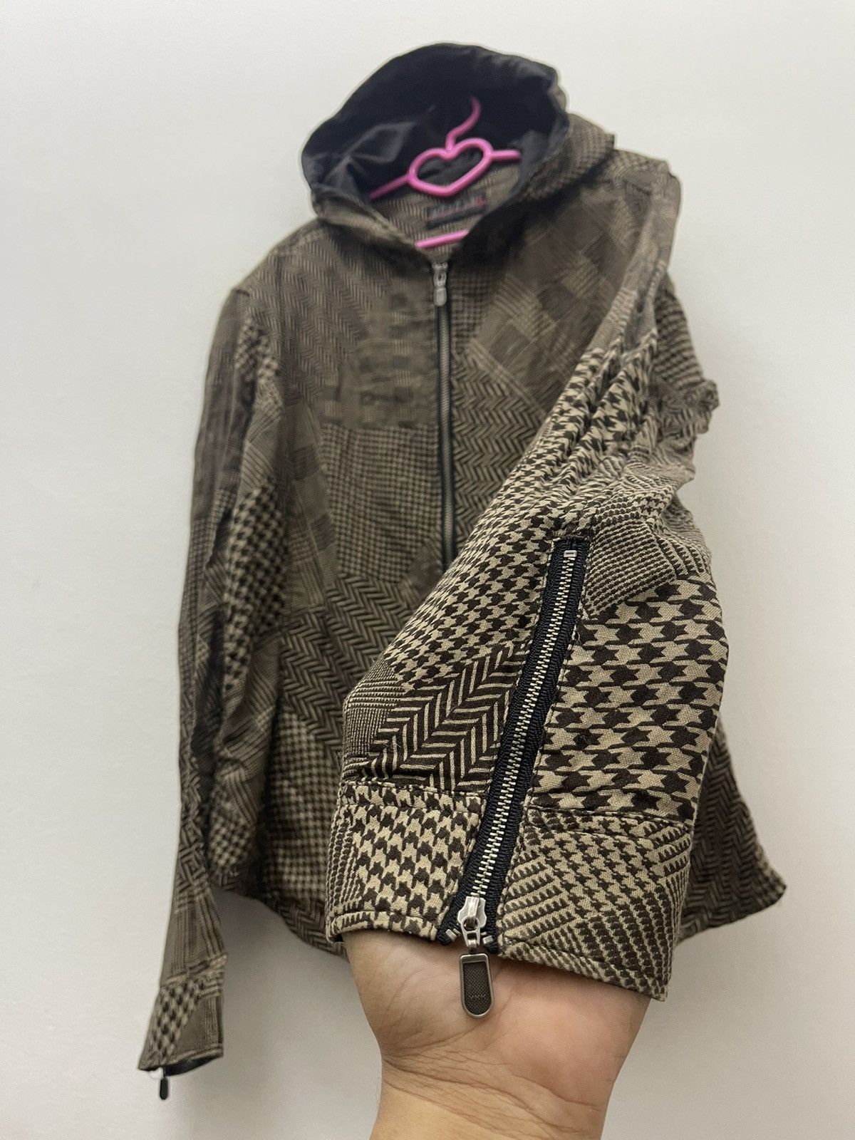 Morgan Homme Rare Vintage MORGAN HOMME Boro Patchwork Plaid Hoodie Size US L / EU 52-54 / 3 - 3 Thumbnail