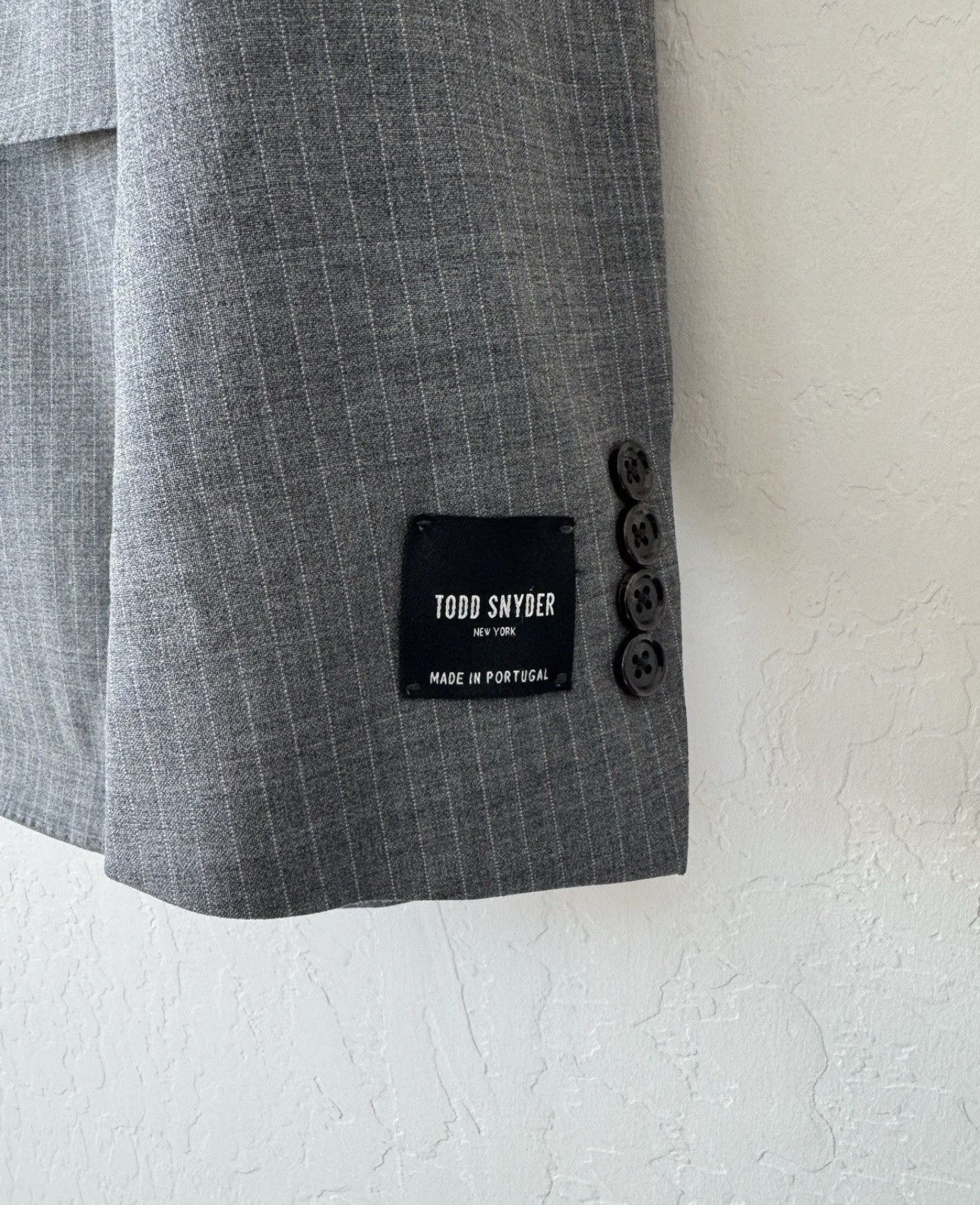 Todd Snyder $598 Grey Wool Pinstripe Sutton Blazer Sport Jacket Size 40L - 2 Thumbnail