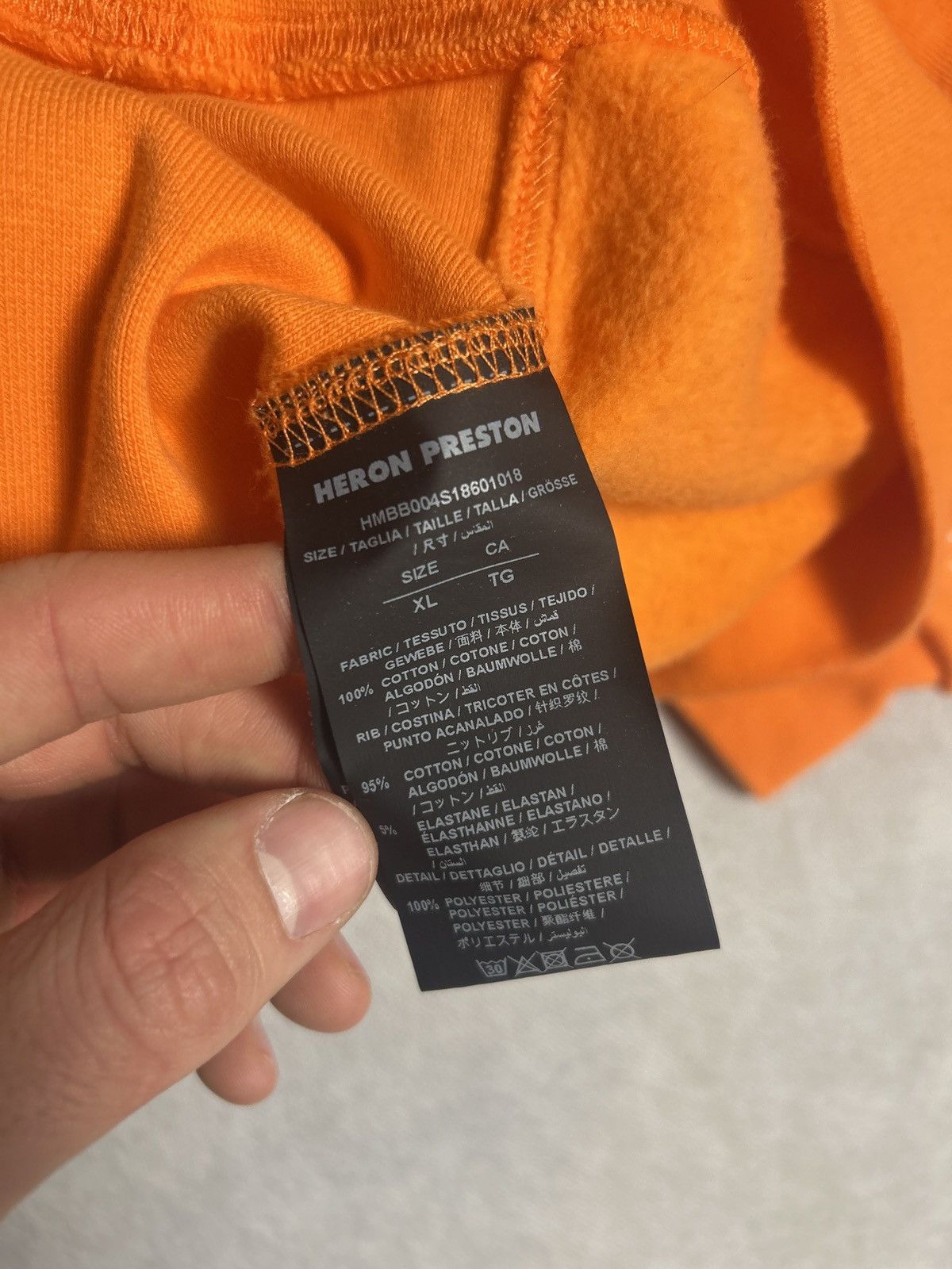 Heron Preston Orange Embossed Heron Preston Pullover Size US XL / EU 56 / 4 - 4 Thumbnail