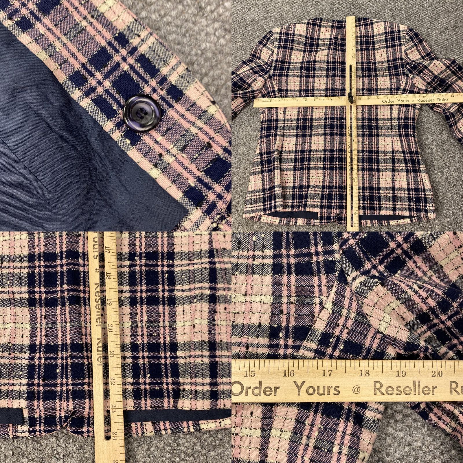 Pendleton VINTAGE Pendleton Blazer Womens 8 Petite Plaid Wool 3 Button Blue 90s Business Womens Size M / US 6-8 / IT 42-44 - 8 Thumbnail