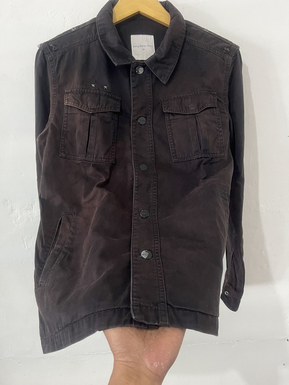 Japanese Brand × Vintage VINTAGE Y2K ARCHIVE BANGBANG DENIM JACKET BROWN Size US M / EU 48-50 / 2 - 6 Thumbnail