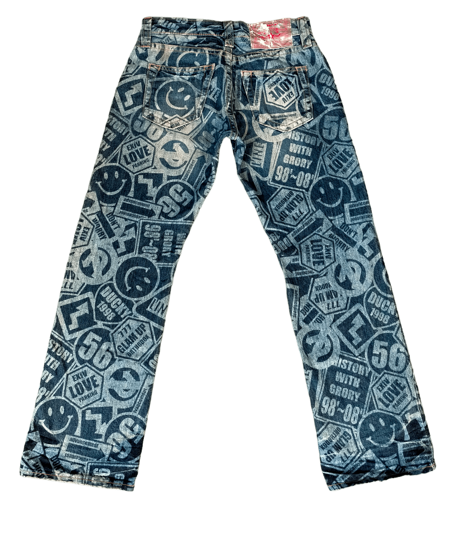 Hysteric Glamour Archieve 🔥 Full Print Word Phrase Boot cut Wide Pant Size US 29 - 9 Thumbnail
