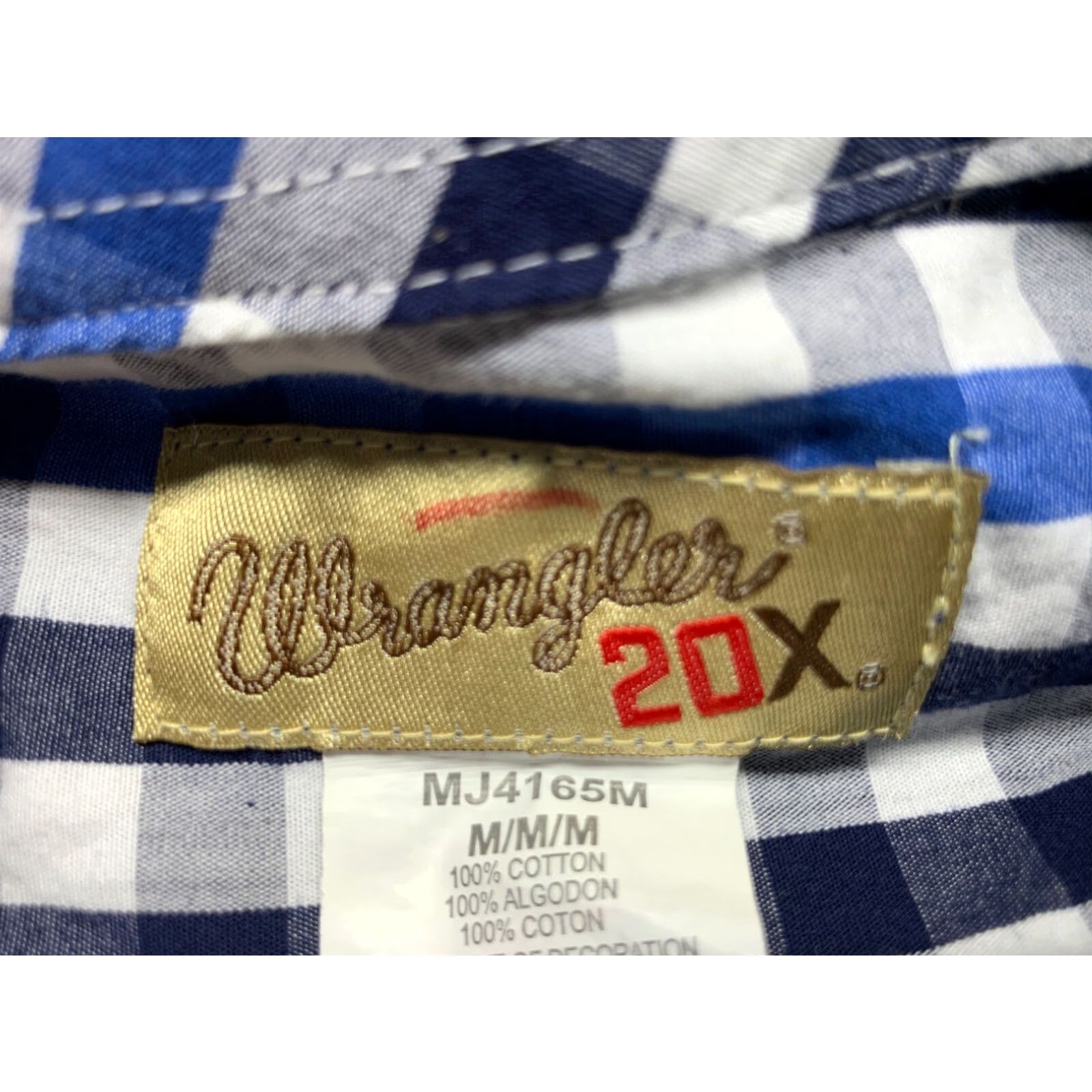 Wrangler Wrangler Western Shirt Mens Medium Blue Plaid Short Sleeve Button Up Size US M / EU 48-50 / 2 - 4 Thumbnail
