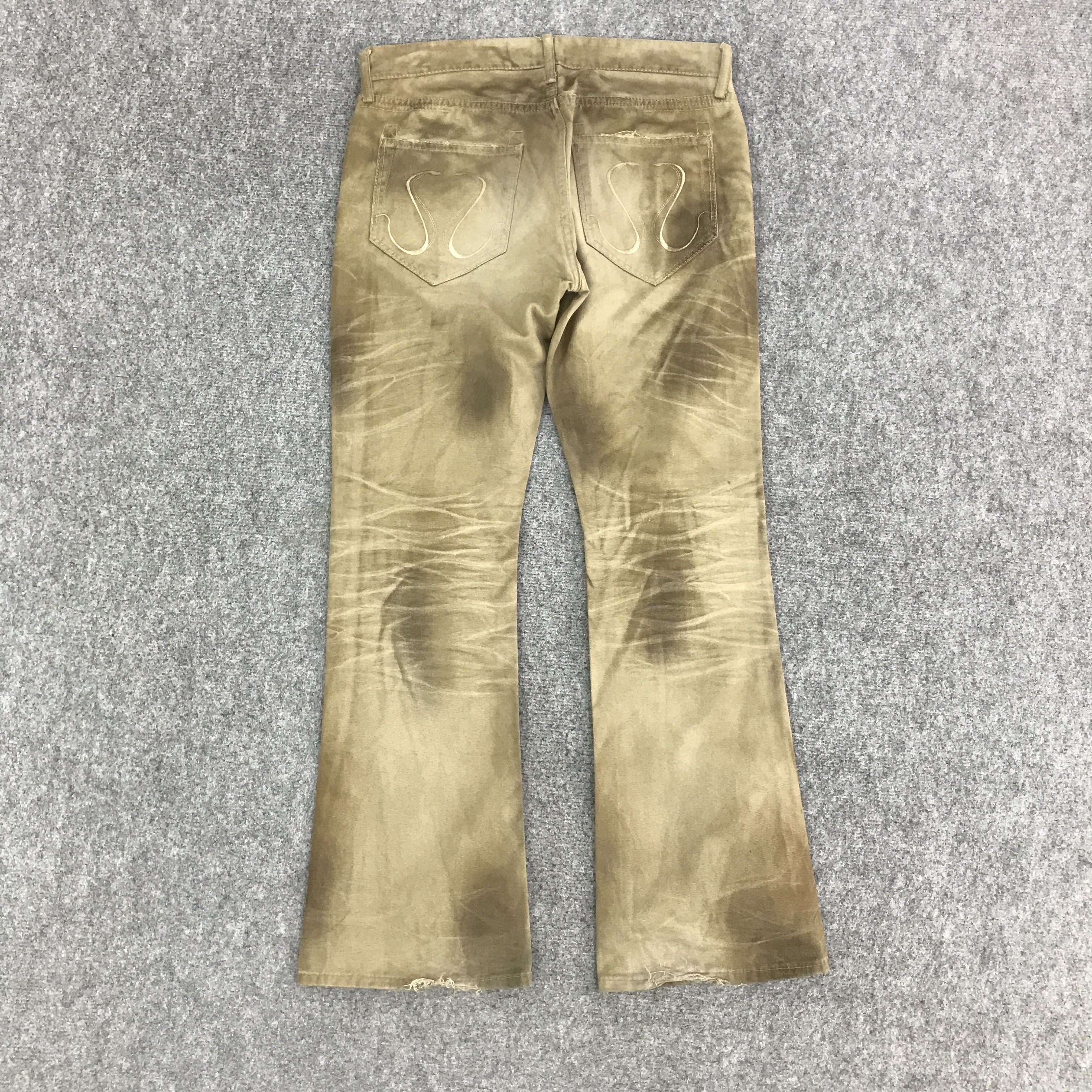 CIVARIZE FLARE CIVARIZE RARE DESIGN PUNK DENIM PANTS K118B16 Size US 32 / EU 48 - 4 Thumbnail