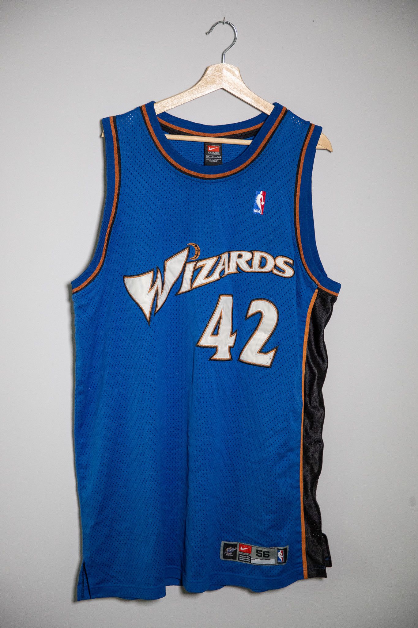 image of 90's Washington Wizards Stackhouse 42 Nba Jersey - Men's 3Xl in Blue (Size 2XL)