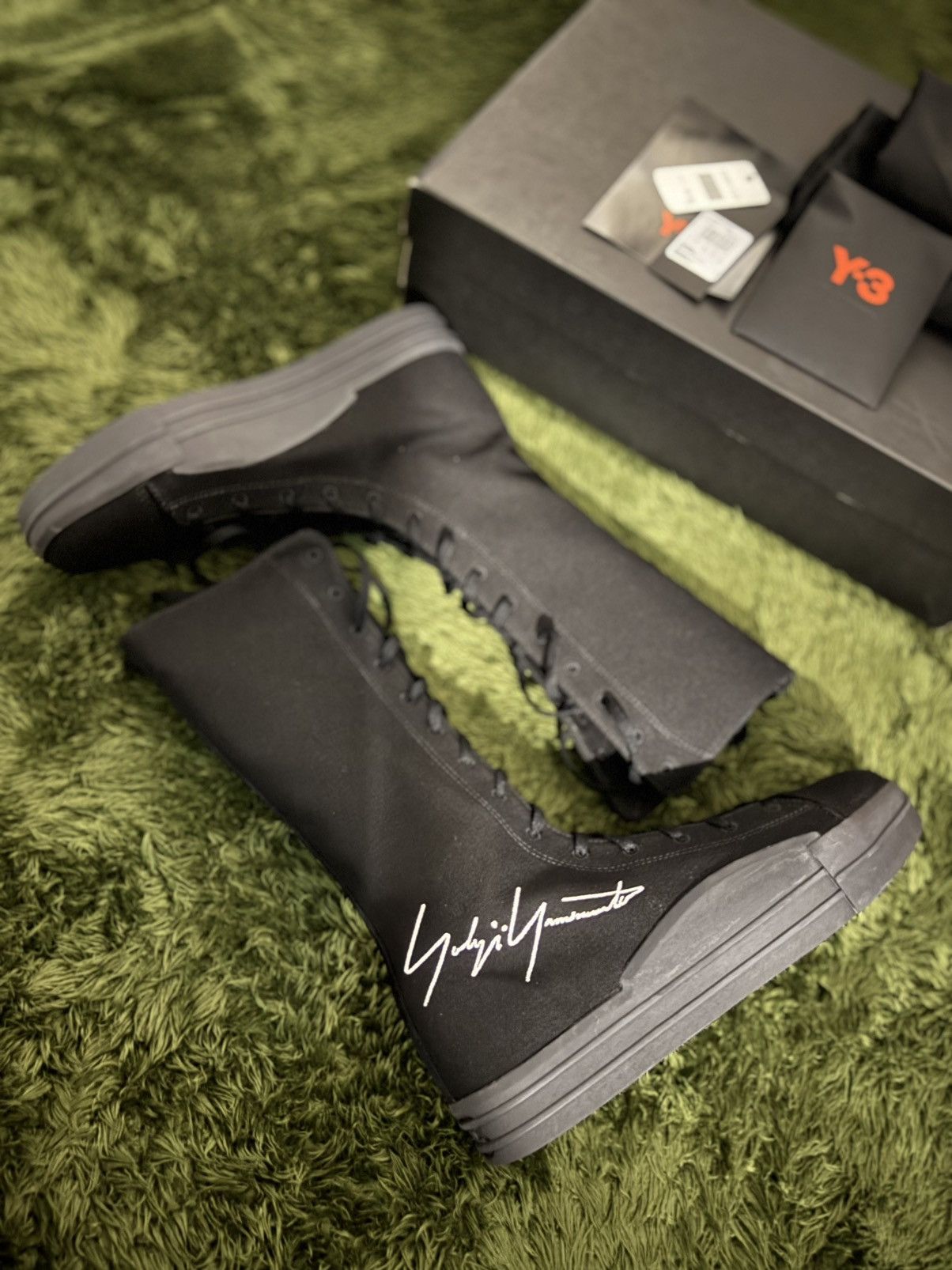 Yohji Yamamoto [US9.5] Y-3 Yohji Yamamoto Yuben Embroidery Logo Boots Size US 9.5 / EU 42-43 - 5 Thumbnail