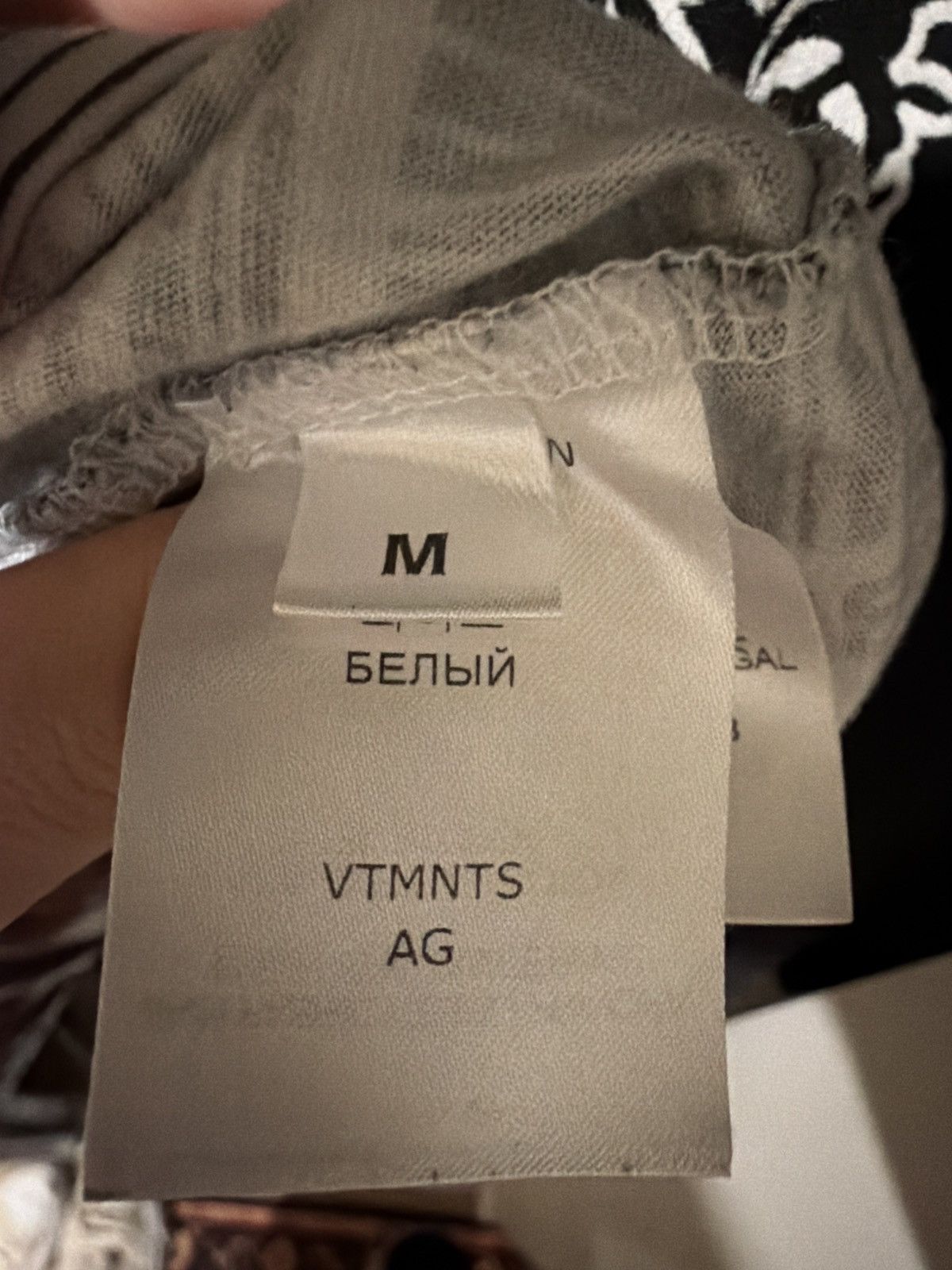VTMNTS VTMNTS White Bar Code Shirt Size US M / EU 48-50 / 2 - 5 Thumbnail