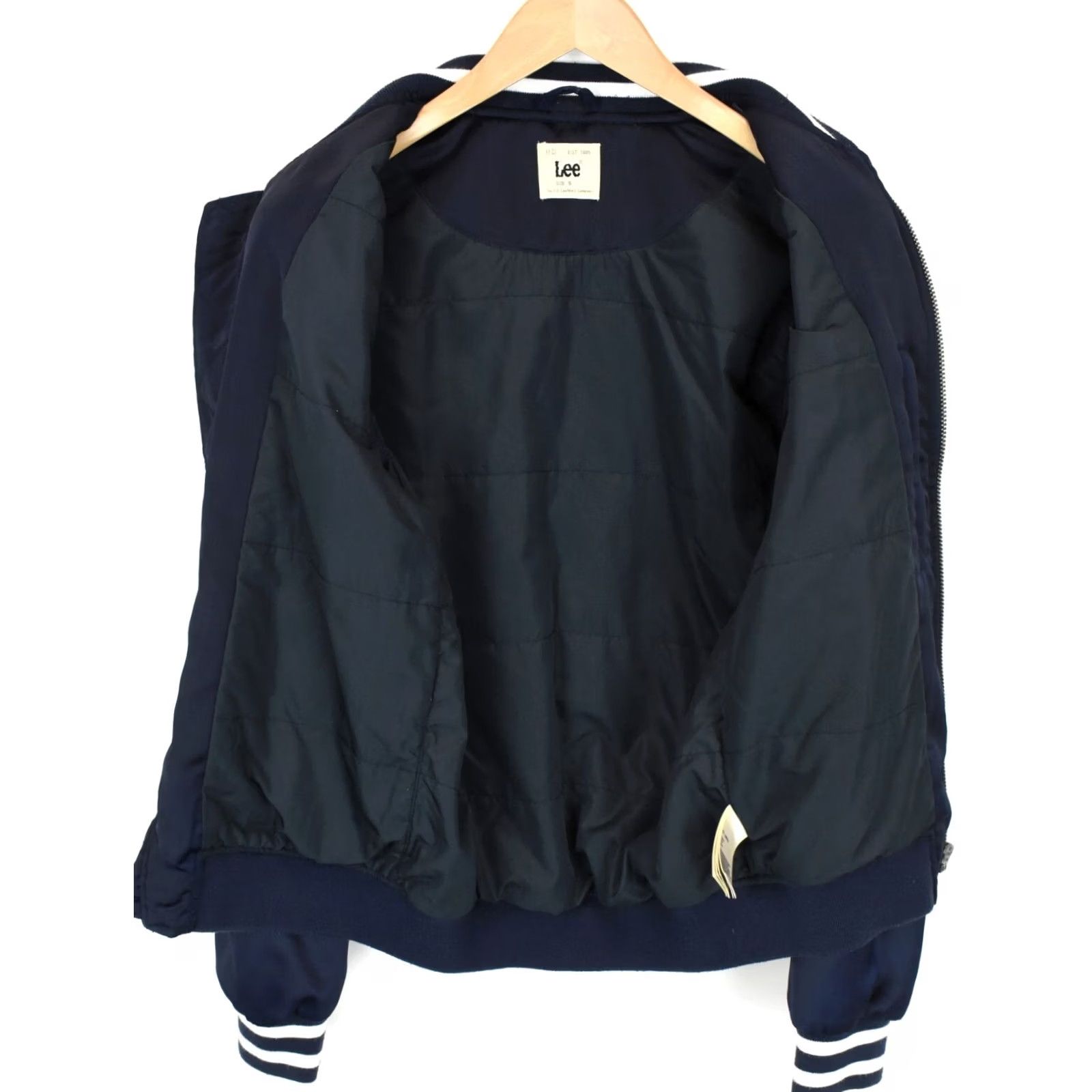 Lee LEE Jacket Mens SMALL Bomber Striped Ribbed Hems Pockets High-Neck Clothing Jacket Size US S / EU 44-46 / 1 - 5 Thumbnail
