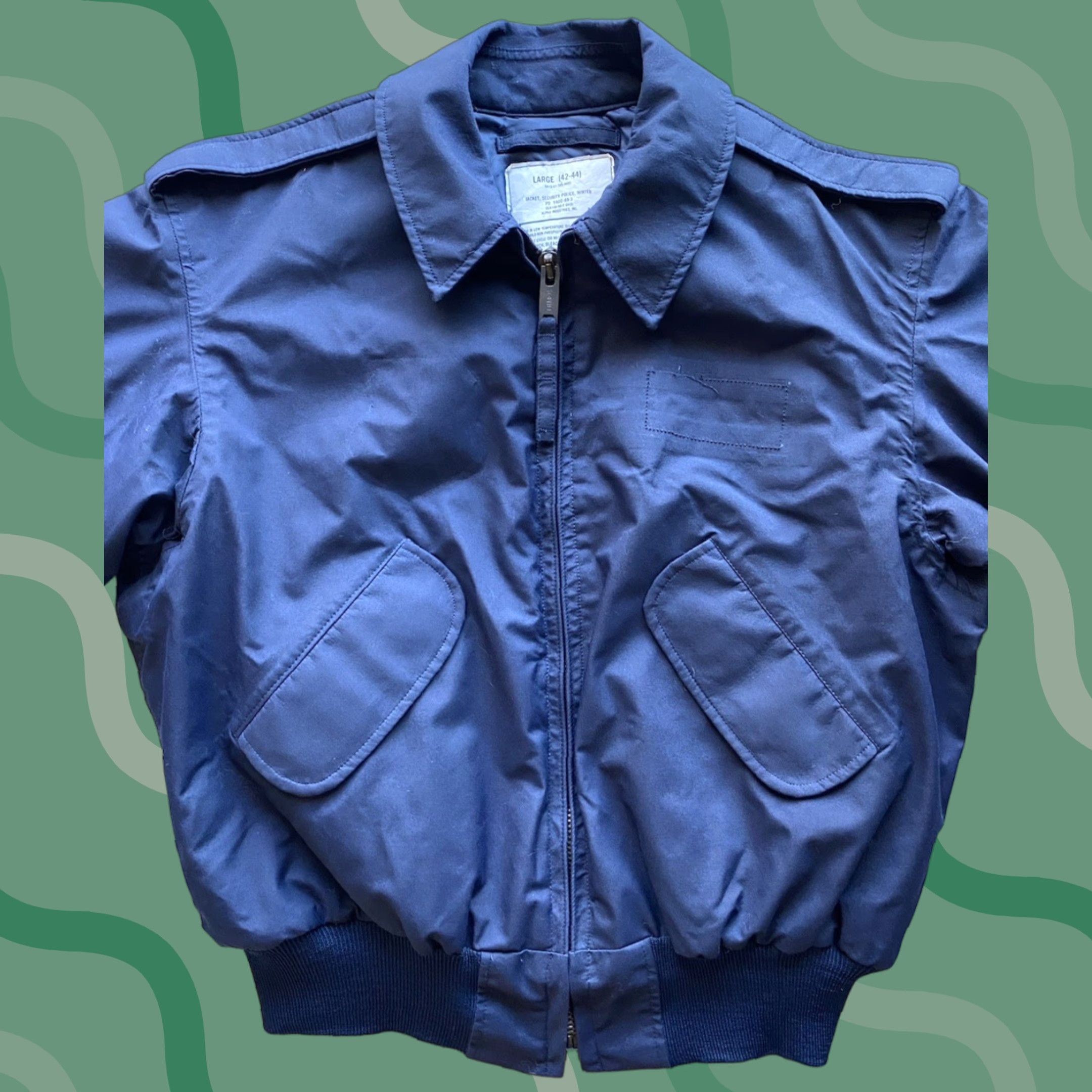 Vintage VINTAGE Alpha Industries Jacket (Security Police) Winter Blue Mens Large L Scovill YAGC-89-3 Size US L / EU 52-54 / 3 - 1 Thumbnail
