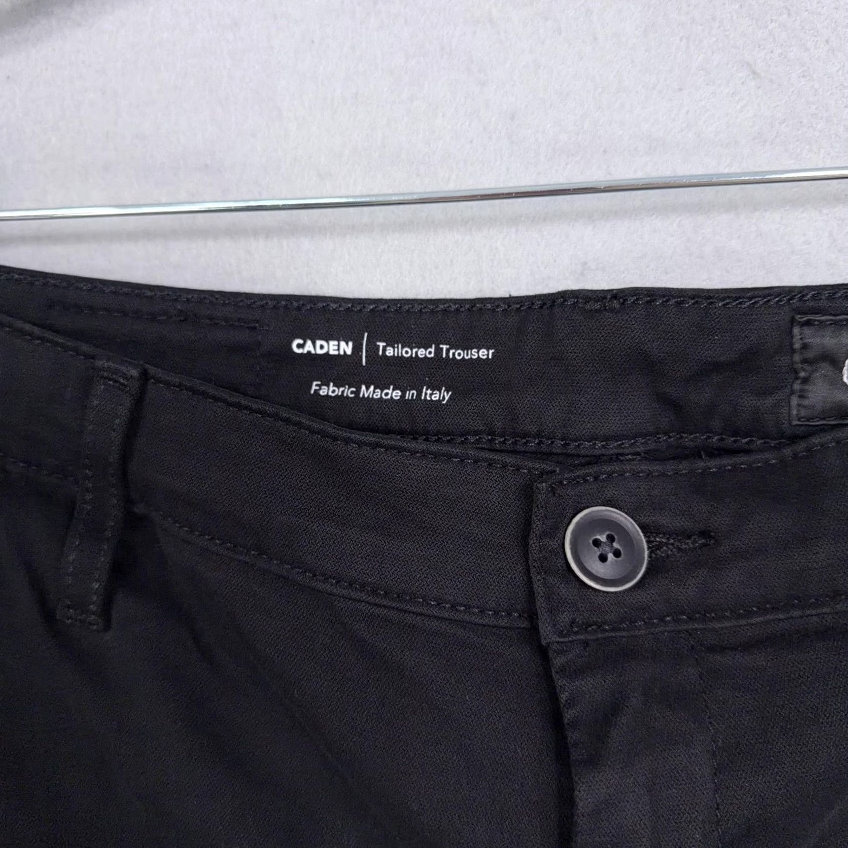 Vintage AG Adriano Goldschmied Caden Trouser Pants Womens 32 Black Stretch Twill Casual Size 24" / US 00 / IT 34 - 3 Thumbnail
