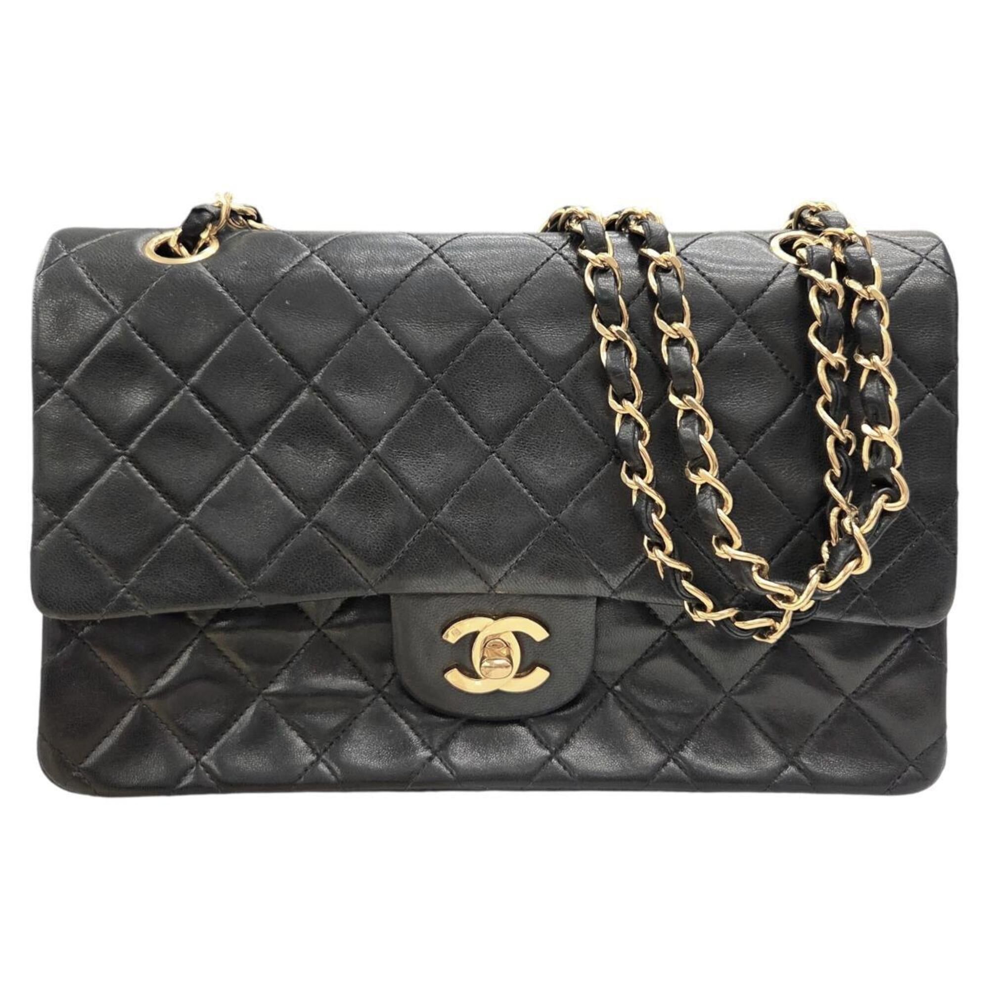 Chanel CHANEL A01112 Matelassé 25 Lambskin Black Shoulder Bag with Coco Mark - Women's Size ONE SIZE - 1 Thumbnail