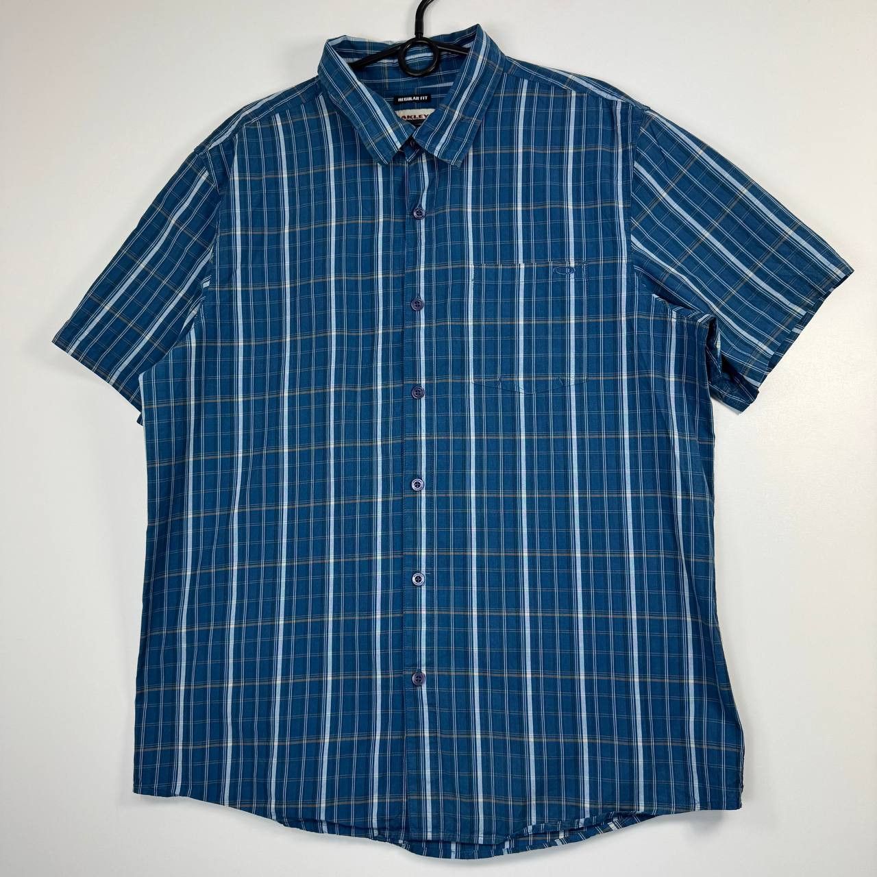 Oakley Oakley Forged Goods Plaid Shirt Blue Short Men Size XL Size US XL / EU 56 / 4 - 1 Thumbnail