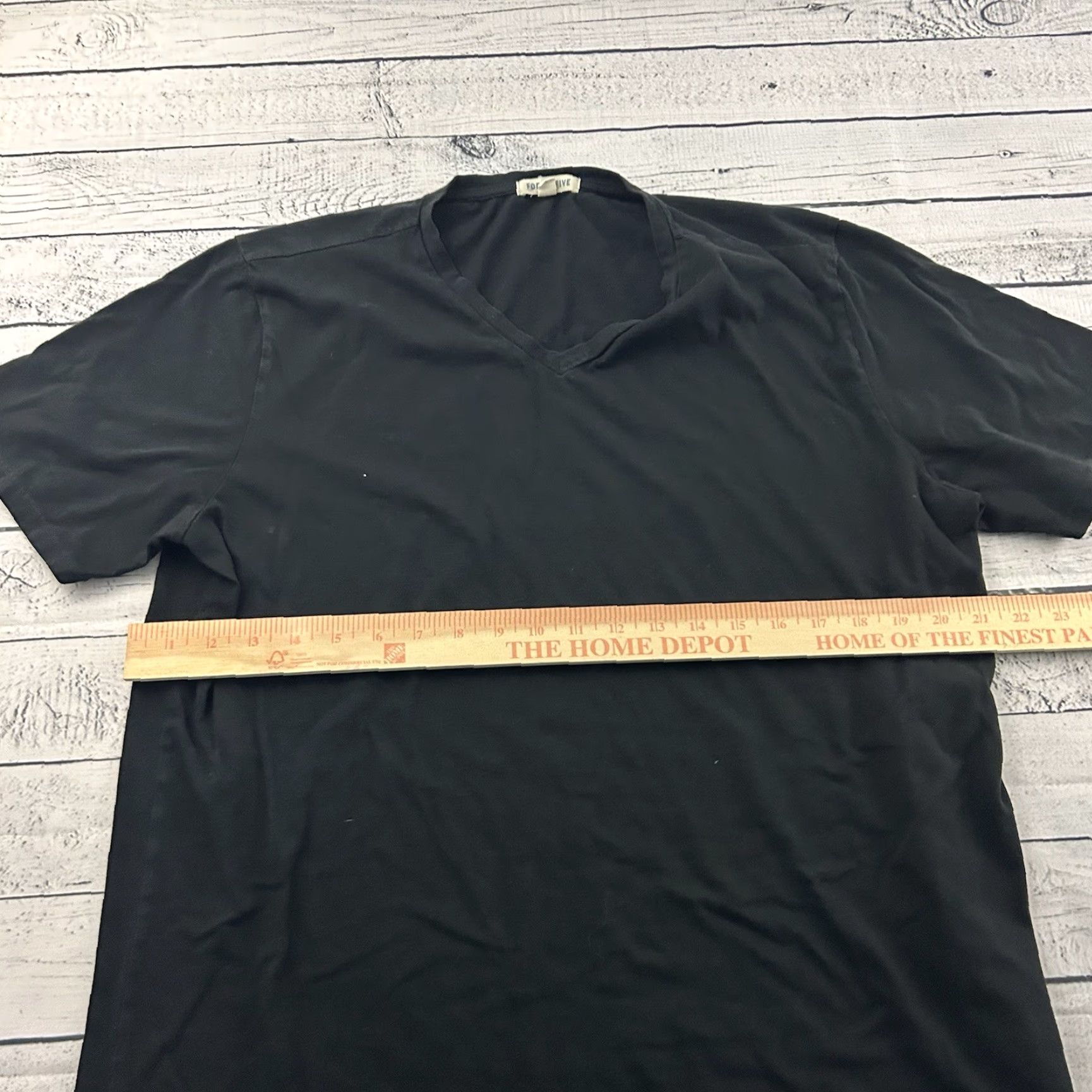 Vintage Forty Five Short Sleeve V-Neck T-Shirt Men's XL Solid Black Size US XL / EU 56 / 4 - 3 Thumbnail