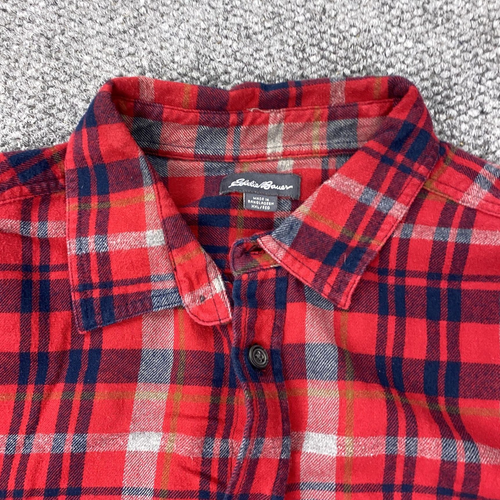 Eddie Bauer VINTAGE Eddie Bauer Shirt Mens 2XL Red Plaid Flannel Button Down Long Sleeve Cotton Size US XXL / EU 58 / 5 - 2 Thumbnail