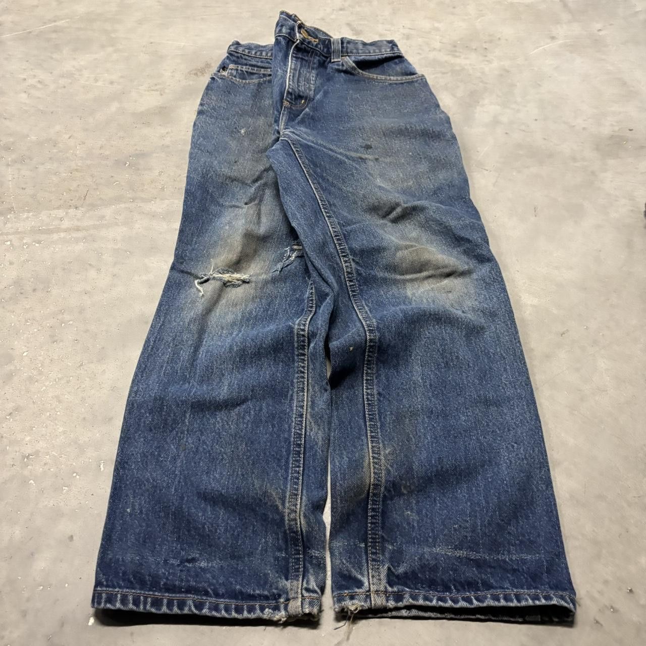 Carhartt × Vintage Crazy Vintage Y2K/2000s Grunge Dark Wash Carhartt Workwear Denim Jeans! Size US 30 / EU 46 - 3 Thumbnail