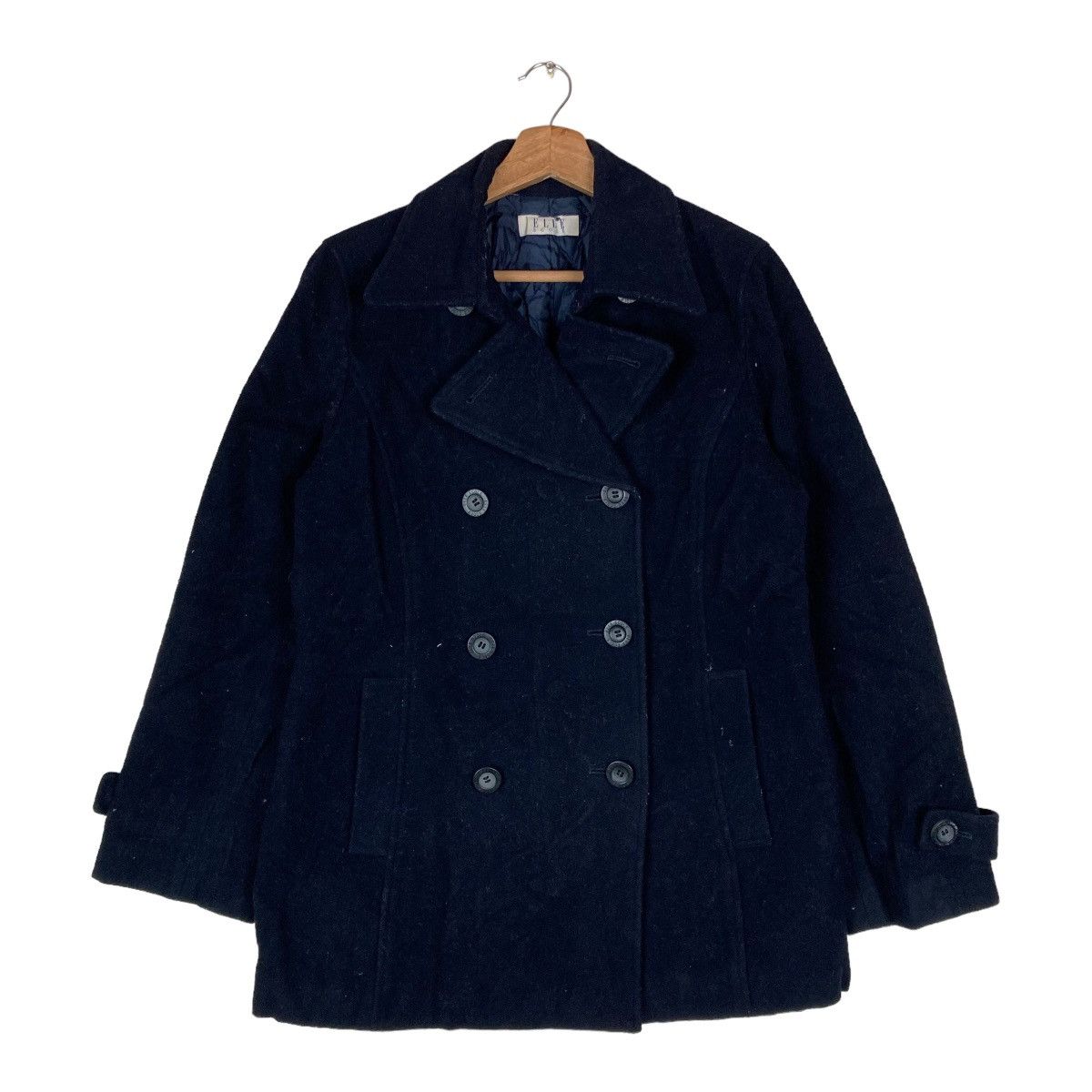 Vintage Vintage Elle Ecole Double Breasted Flat Button Jacket Size US M / EU 48-50 / 2 - 1 Thumbnail