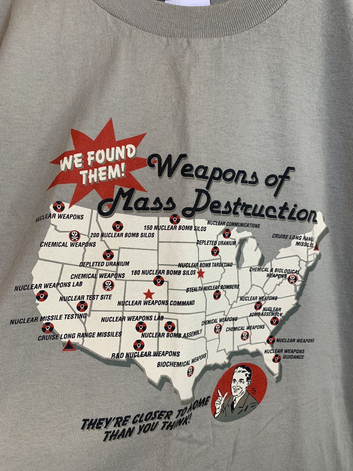 Vintage RARE Vintage Weapons Of Mass Destruction Single Stitch Shirt Size US XL / EU 56 / 4 - 3 Thumbnail