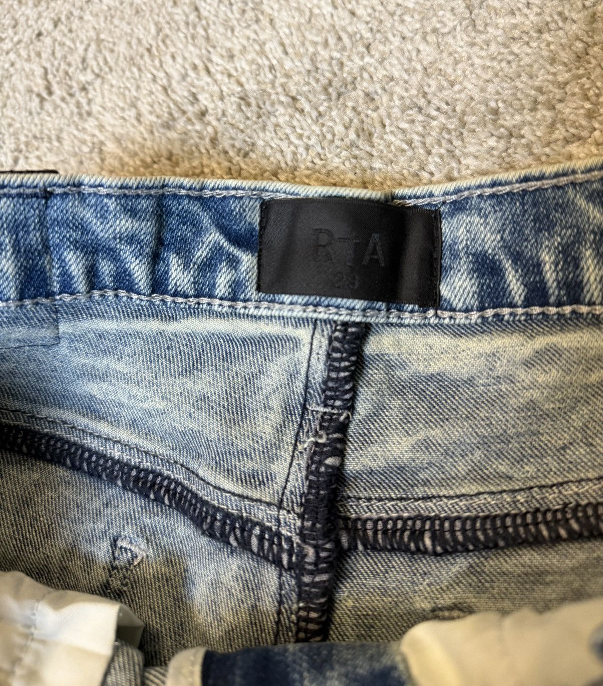 Rta RTA Denis Vintage Light Blue Mini Flare Jeans Size US 29 - 5 Thumbnail