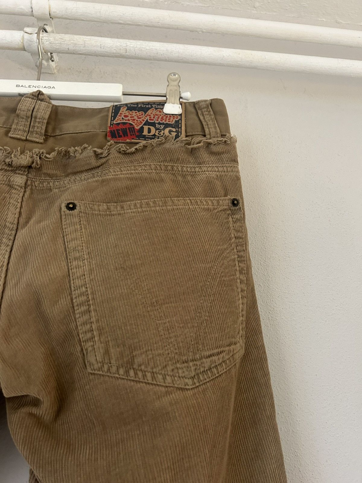 Dries Van Noten Dolce & Gabbana Brown Distressed Corduroy Pants Size US 33 - 11 Thumbnail