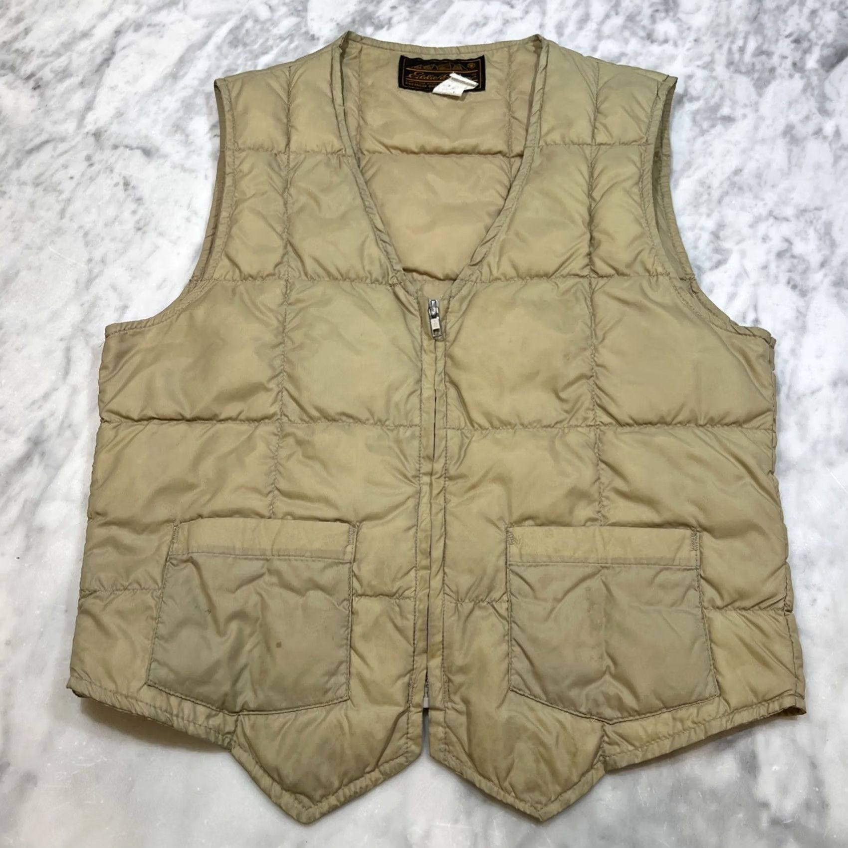 Eddie Bauer VINTAGE Eddie Bauer Goose Down Vest Men M Tan Pockets Zipper Outdoors 1970s Size US M / EU 48-50 / 2 - 3 Thumbnail