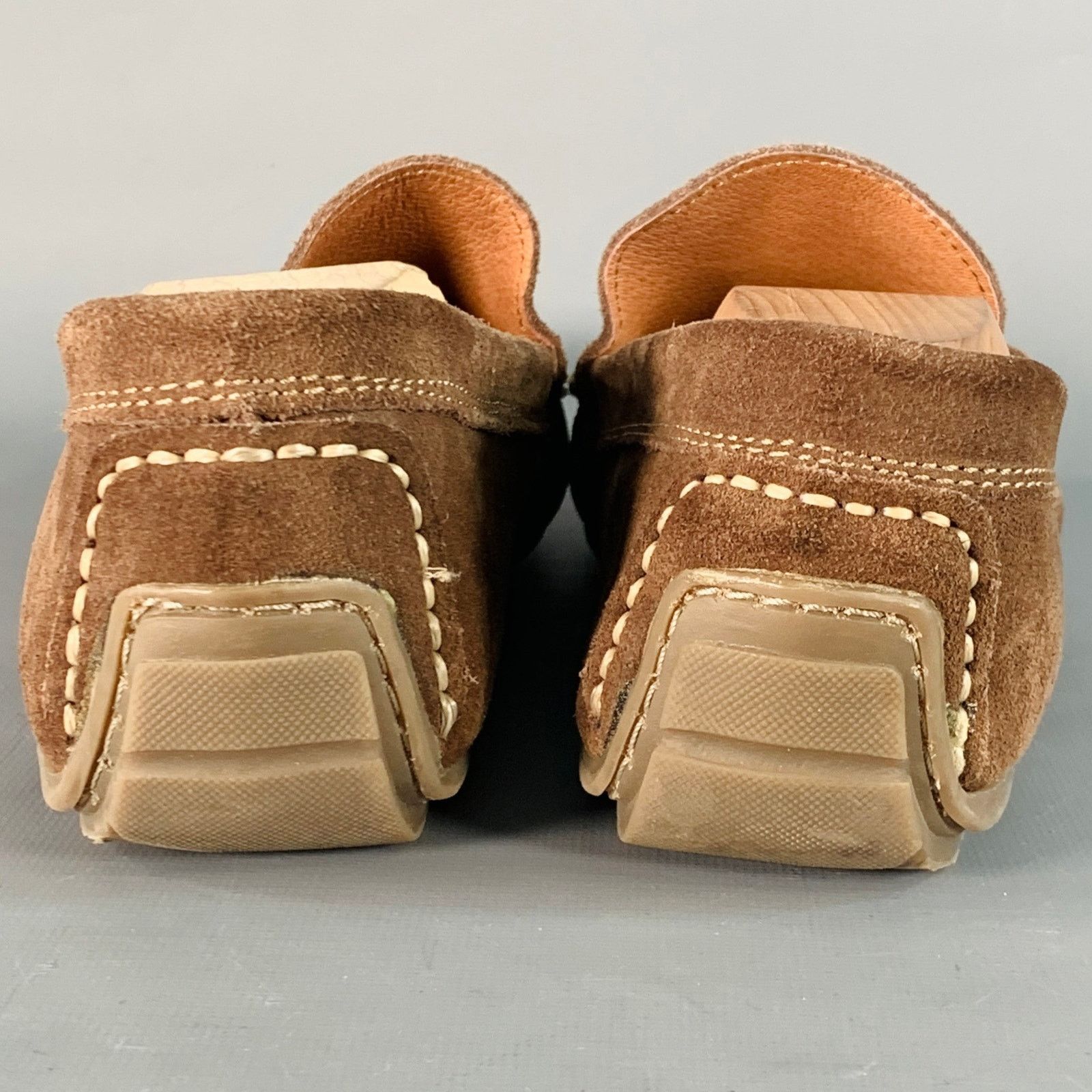 Other GINO ROSSI 10 Brown Contrast Stitch Suede Moccasin Loafers Size US 10 / EU 43 - 3 Thumbnail