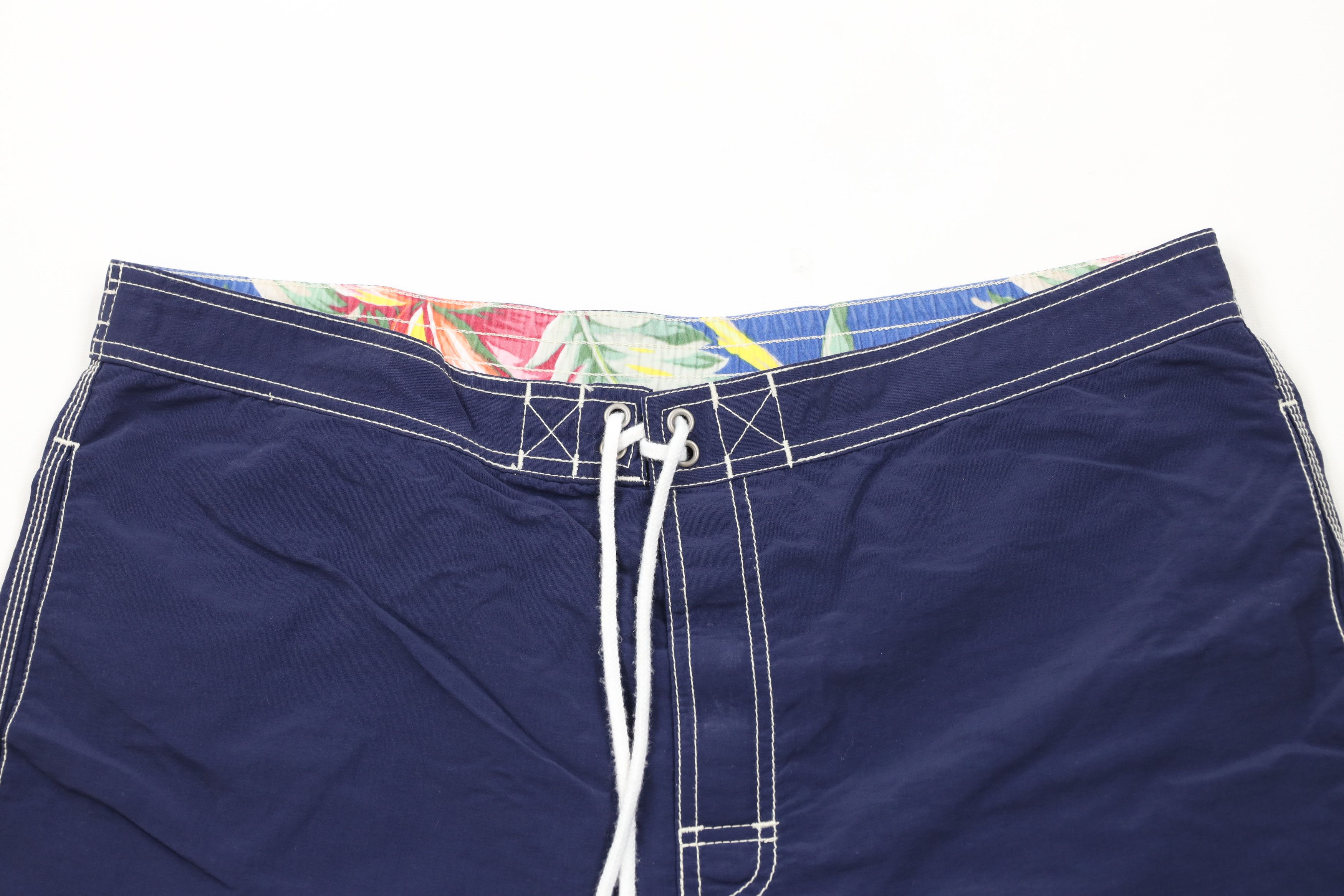 Ralph Lauren × Vintage Vintage 90s Ralph Lauren Spell Lined Shorts Swim Trunks Blue Size US 36 / EU 52 - 2 Thumbnail