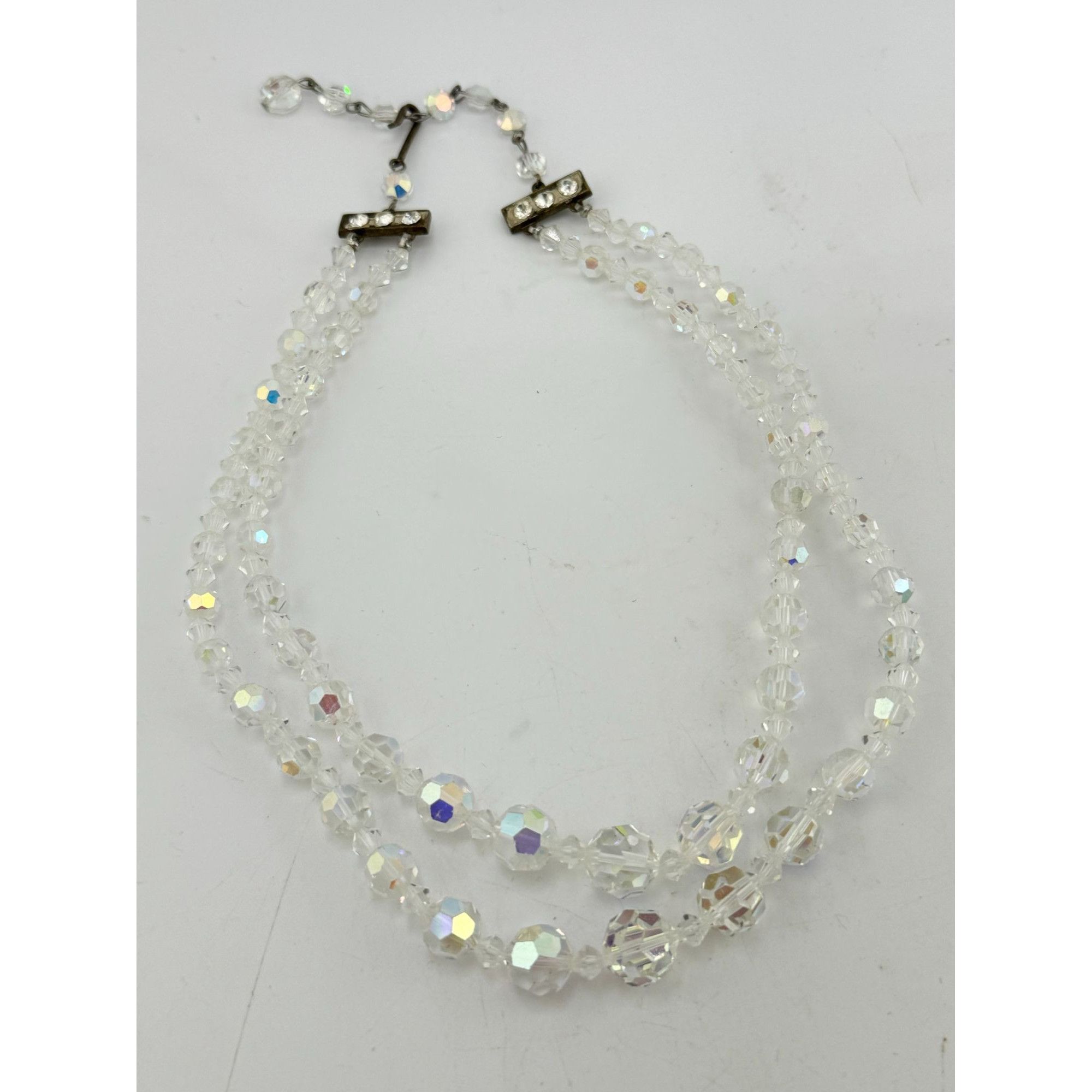 Vintage Vintage double strand crystal rhinestone necklace Size ONE SIZE - 2 Thumbnail