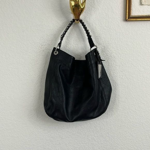 Ralph Lauren Ralph Lauren Collection Proprietor Black Leather Shoulder Ba Size ONE SIZE - 1 Thumbnail