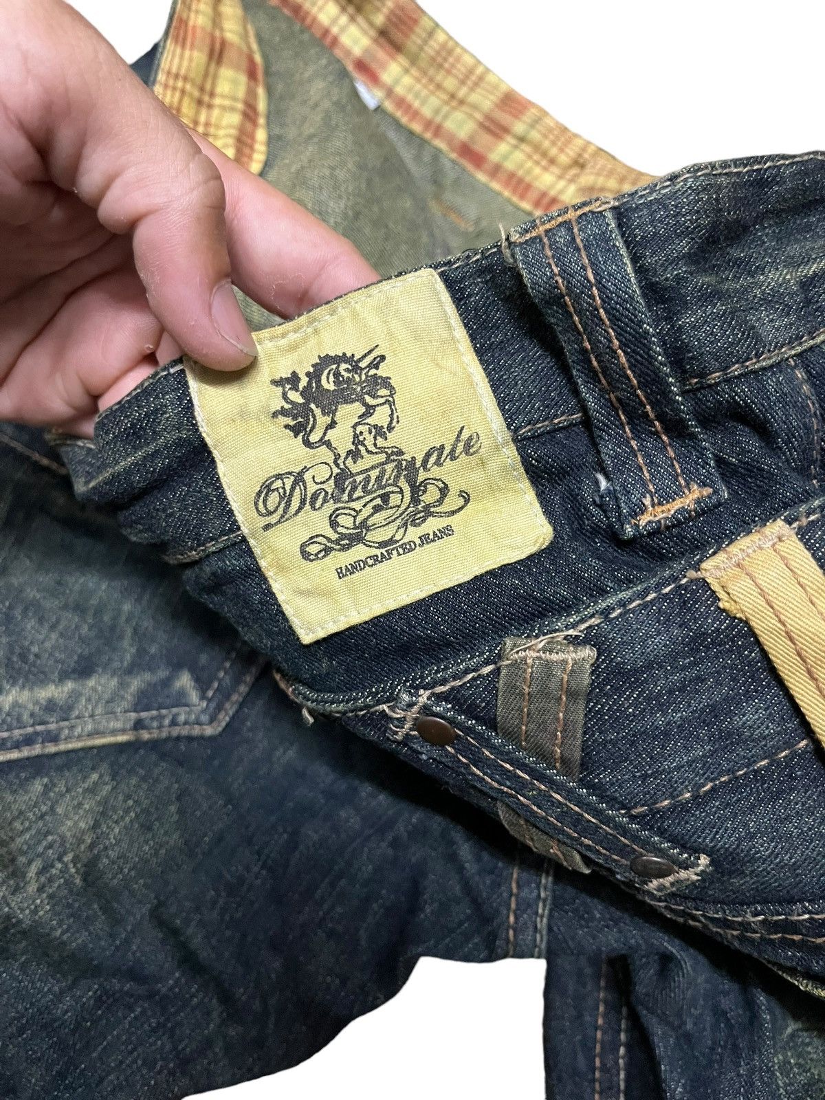 Japanese Brand DOMINATE HAND CRAFT DOUBLE WAIST STYLE JEANS Size US 34 / EU 50 - 14 Thumbnail