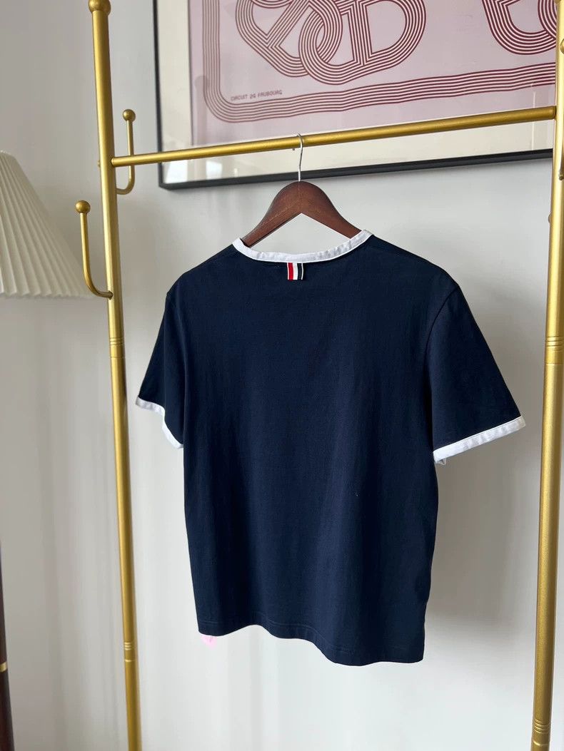 Thom Browne Thom Browne Short sleeves with side split cotton round col Size L / US 10 / IT 46 - 2 Thumbnail