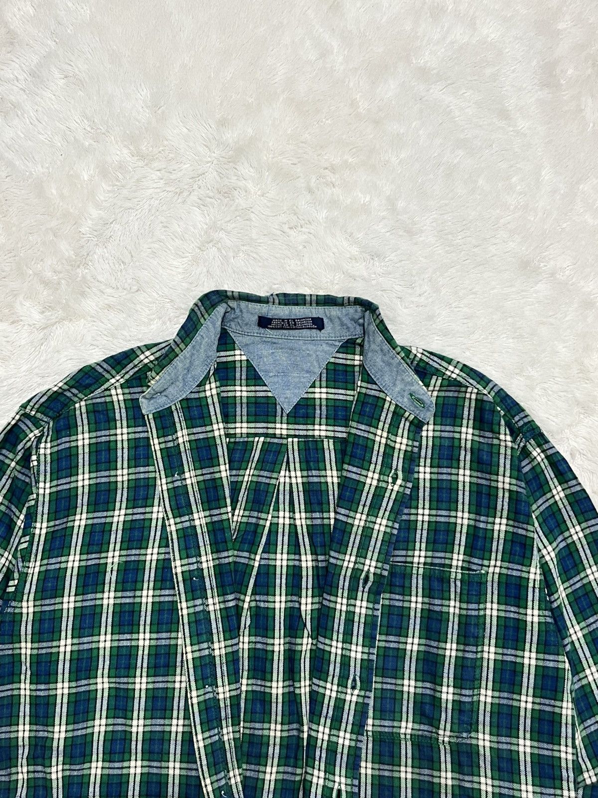 Other Tommy Hilfiger Plaid Button Up Shirt Green XL Size US XL / EU 56 / 4 - 3 Thumbnail