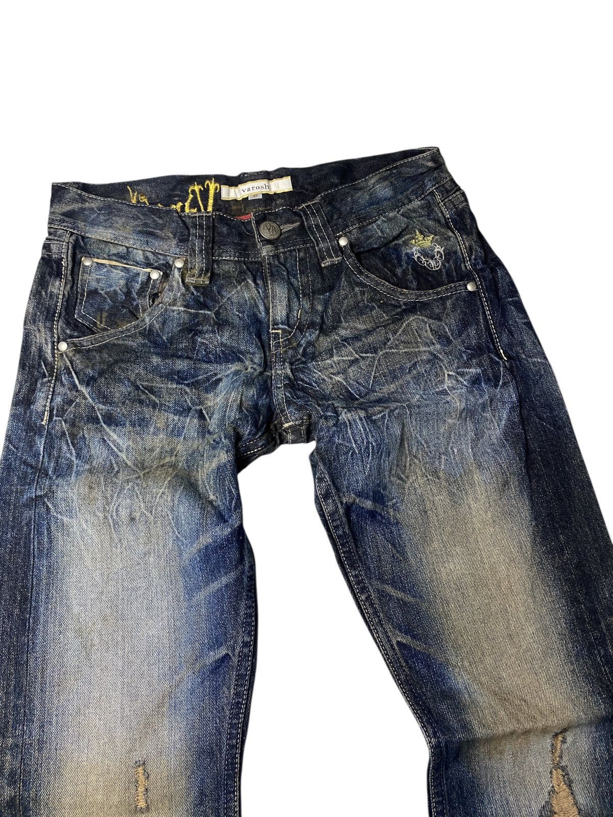 If Six Was Nine 2000's Varosh Mudwash Flared Jeans Size US 27 - 3 Thumbnail