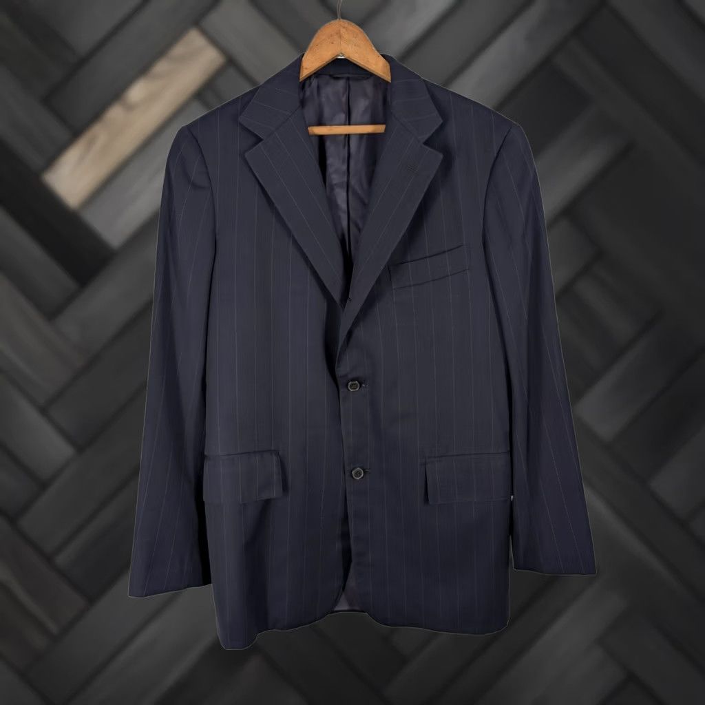 Vintage VINTAGE J. Press Blazer Navy Pinstripe 3 Button Wool 40 Men Blazer Jacket Ivy League American Made Men’s Size 40R - 1 Thumbnail