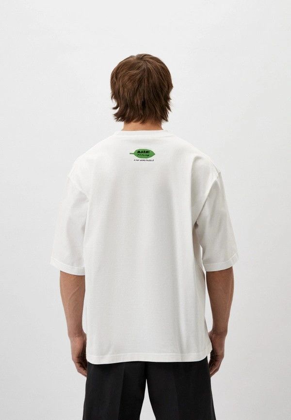 Marni o1w1db10125 Wordsearch Flower T-Shirt in White Size US S / EU 44-46 / 1 - 2 Thumbnail