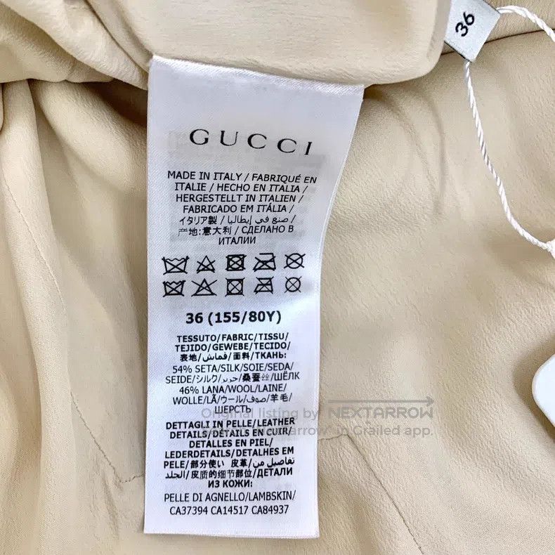 Gucci Gucci Beige mulberry silk round-neck short-sleeved dress Size XS / US 0-2 / IT 36-38 - 7 Thumbnail