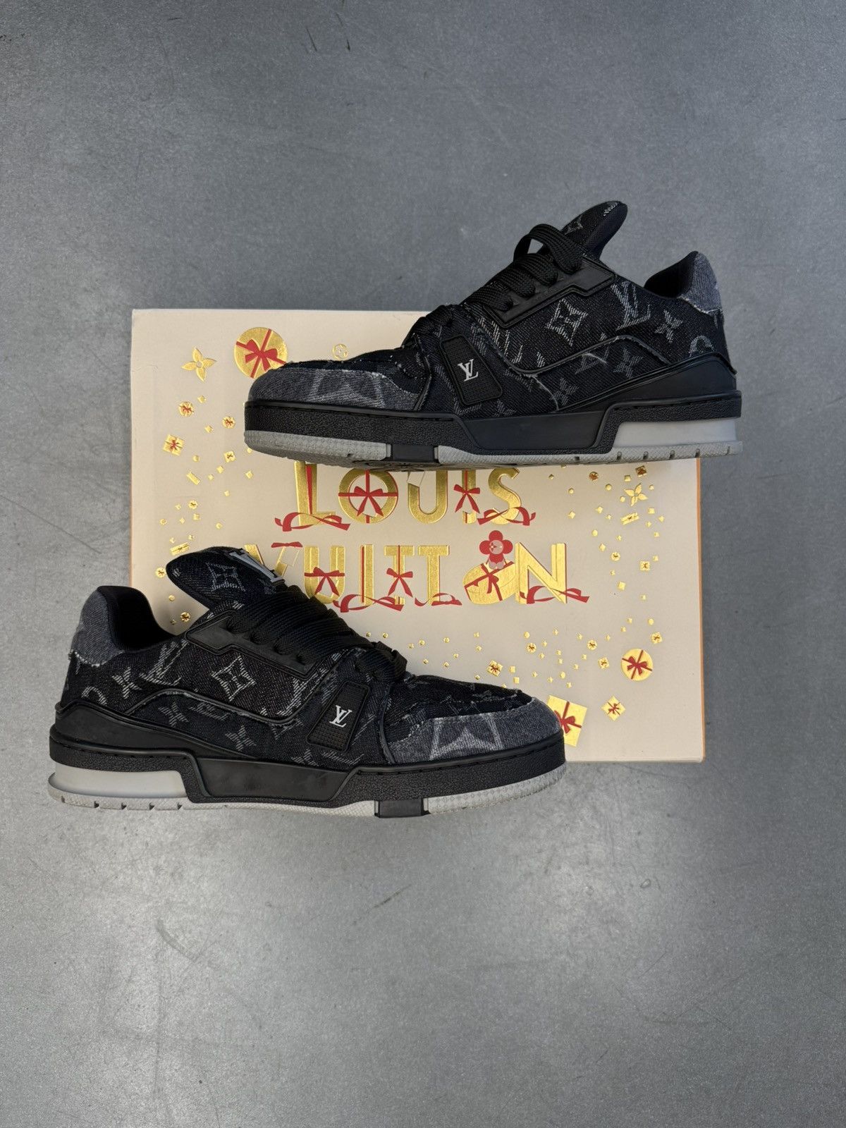 Louis Vuitton Louis Vuitton LV Trainer Black Monogram Denim LV 6 US 7.5-8 Size US 7.5 / EU 40-41 - 2 Thumbnail