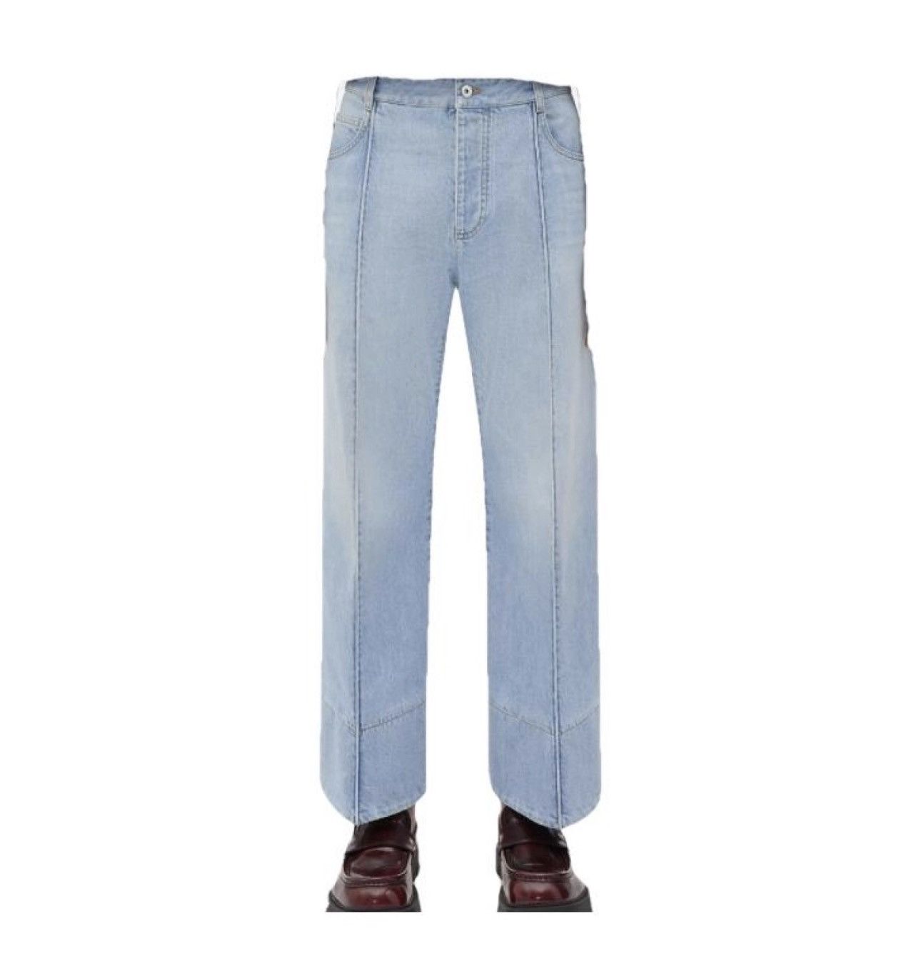 Bottega Veneta Curved light wash blue denim pants Size US 29 - 2 Thumbnail