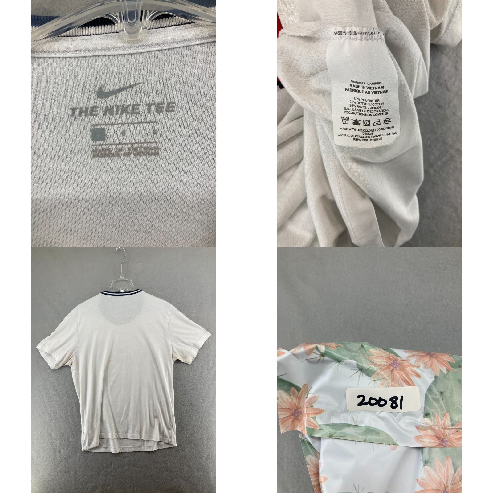 Nike Nike Mens T-Shirt Large White USA Swoosh Athletic Tee Shirt Size US L / EU 52-54 / 3 - 8 Thumbnail