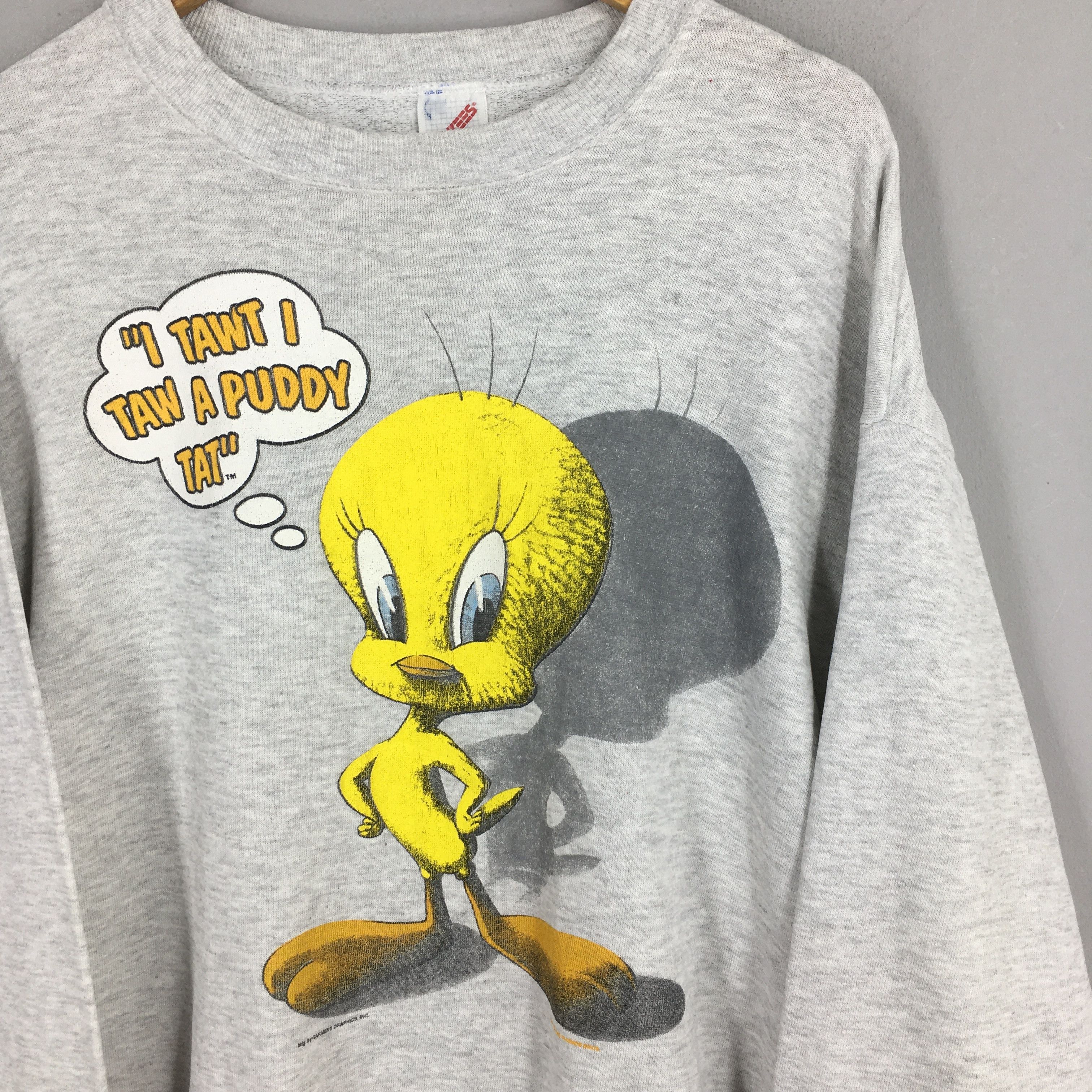 Vintage × Warner Bros 90s Tweety Yellow Bird Looney Tunes Women Sweatshirt Large Size US L / EU 52-54 / 3 - 2 Thumbnail