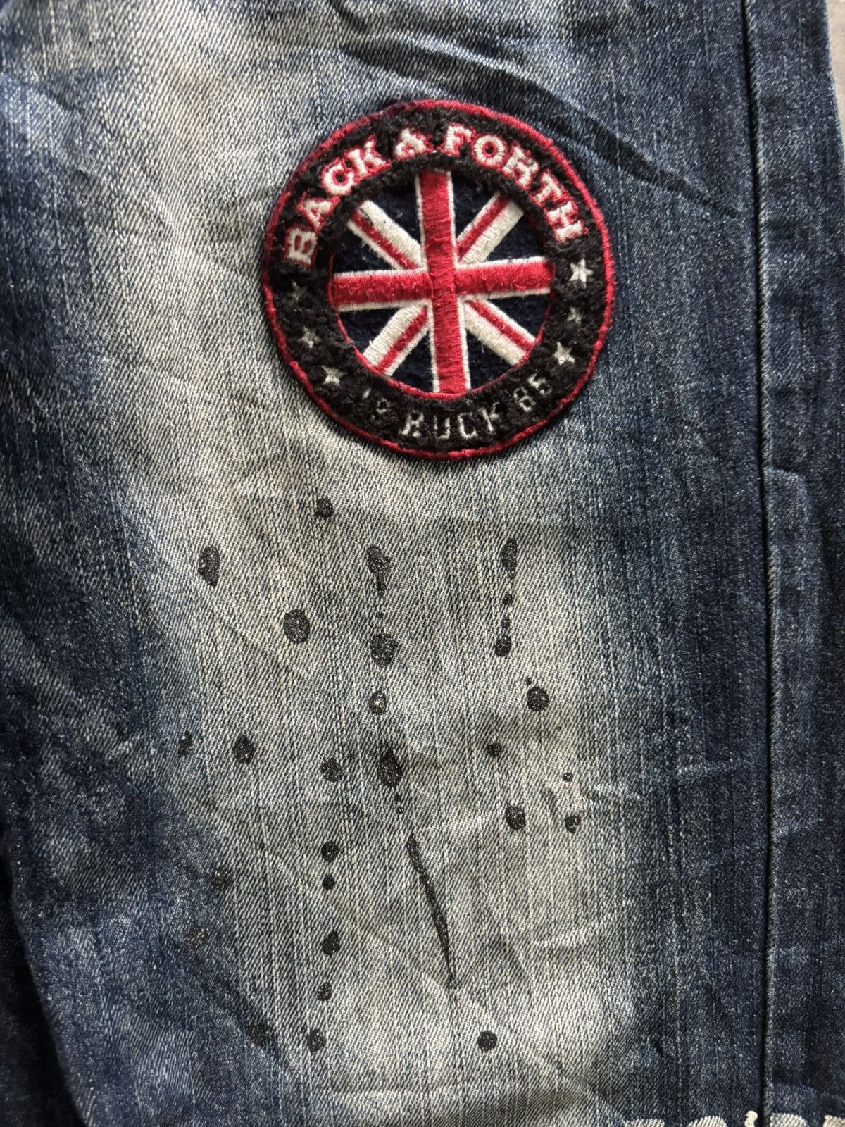 Hysteric Glamour DISTRESSED BACK&FORTH JAPANESE DENIM STUDDED GRUNGE SPLATTER Size US 33 - 11 Thumbnail