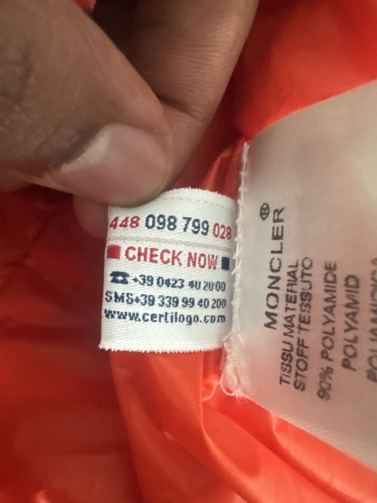 Moncler Moncler Orange Nylon Jacket Size US XL / EU 56 / 4 - 8 Thumbnail