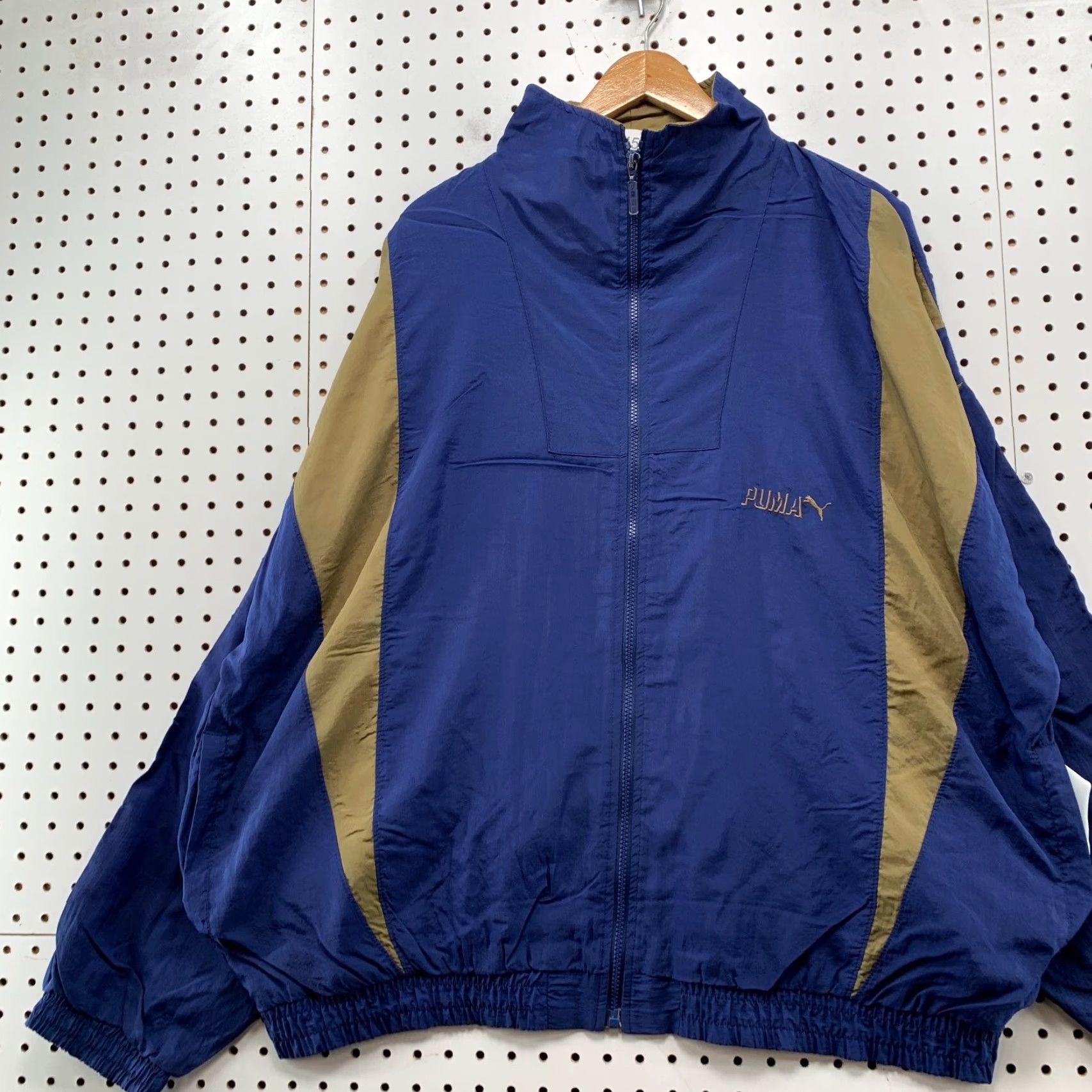 Puma VINTAGE Puma Windbreaker Track Jacket Mens XL Oversized Blue Gold Nylon Size US XL / EU 56 / 4 - 5 Thumbnail